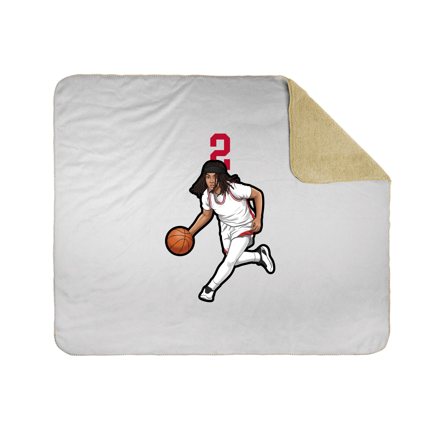 Throw Blanket — Number Top in White