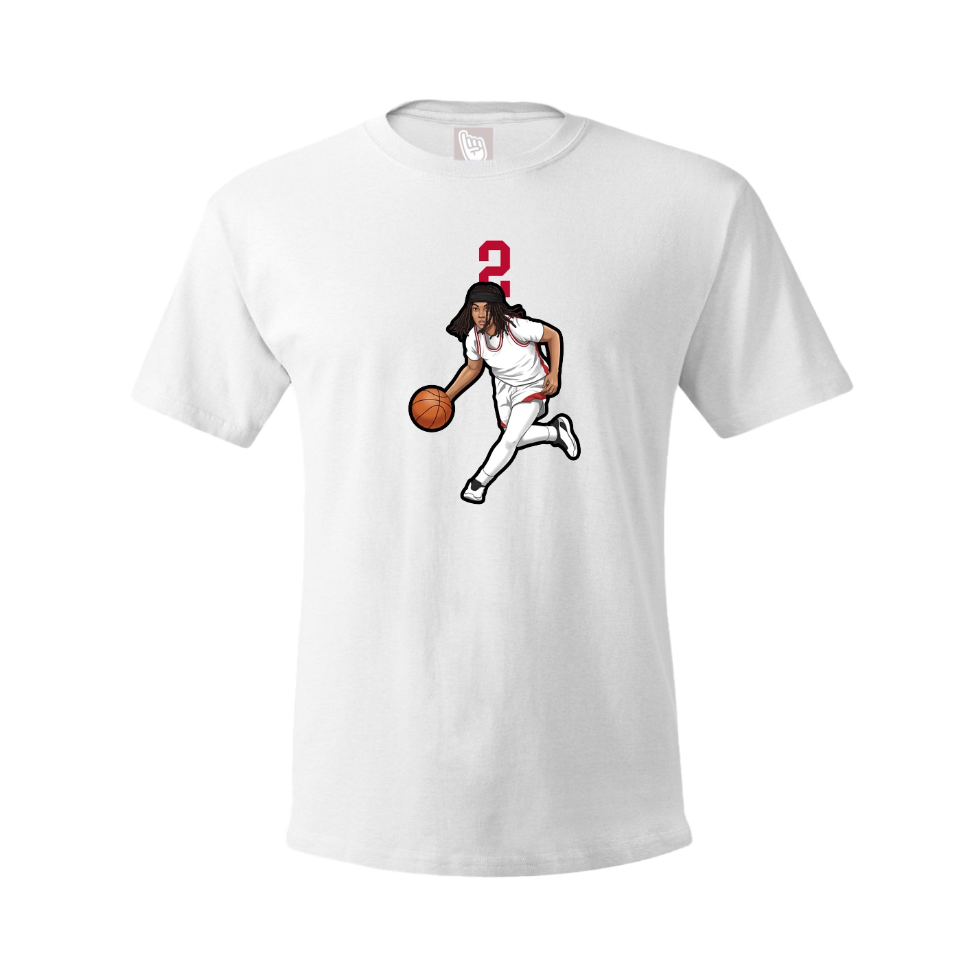 Youth Tee — Number Top in White