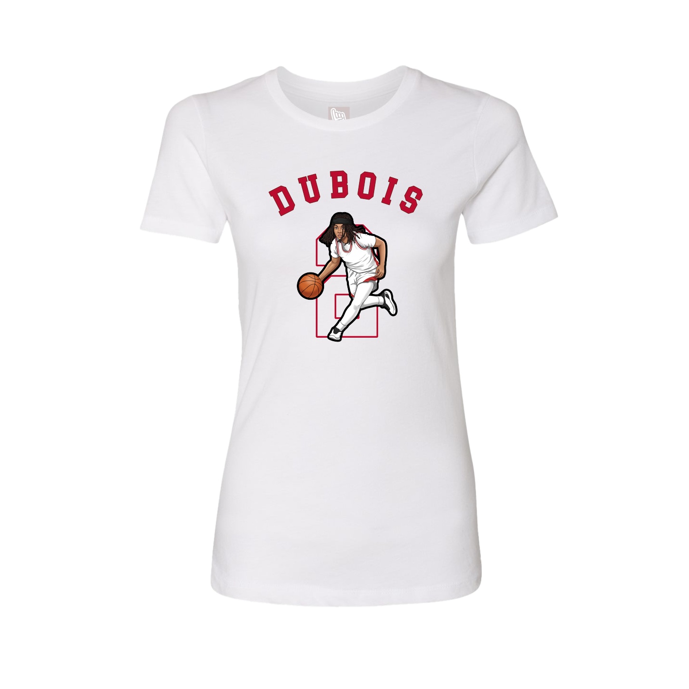 Fitted Women's Tee — Shirsey Arch in White