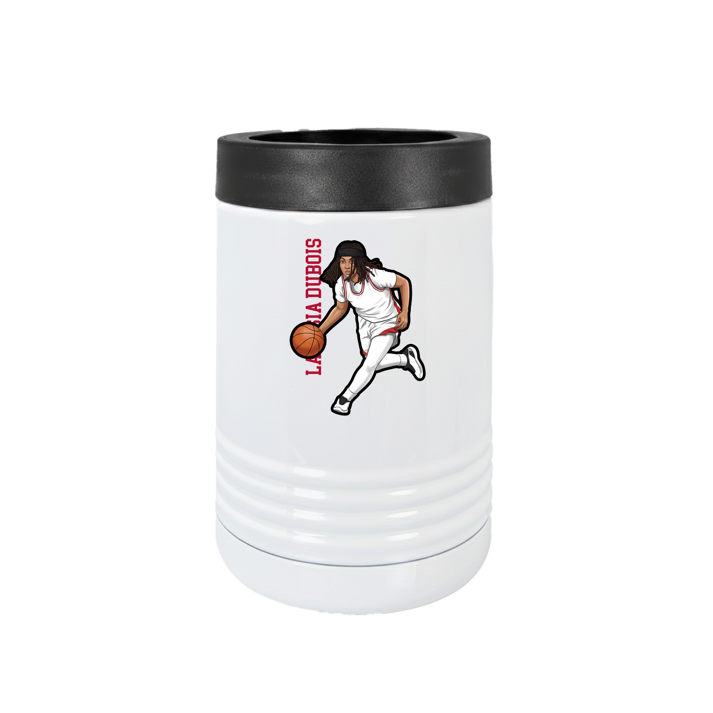 Beverage Holder — Name Vertical in White