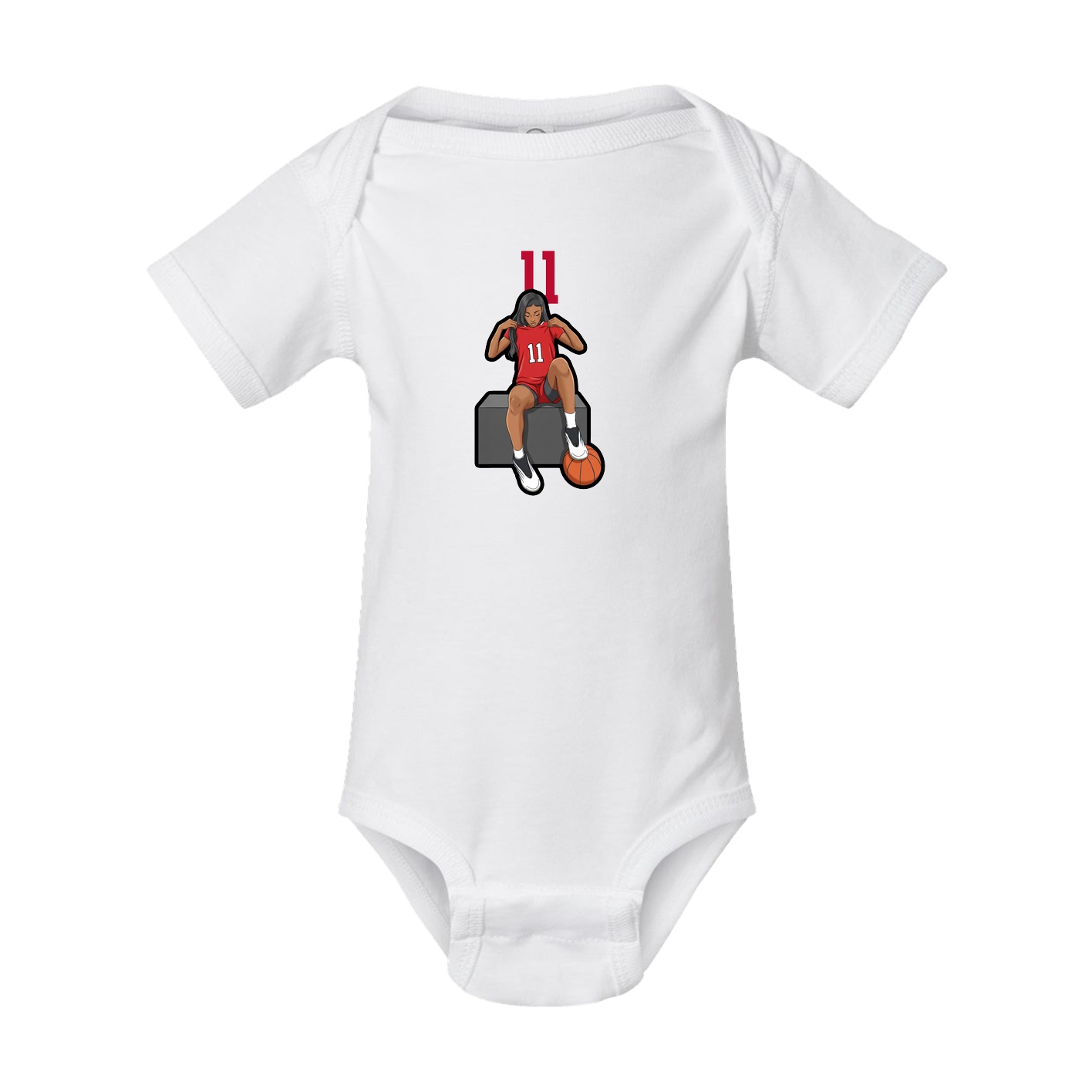 Baby Onesie — Number Top in White
