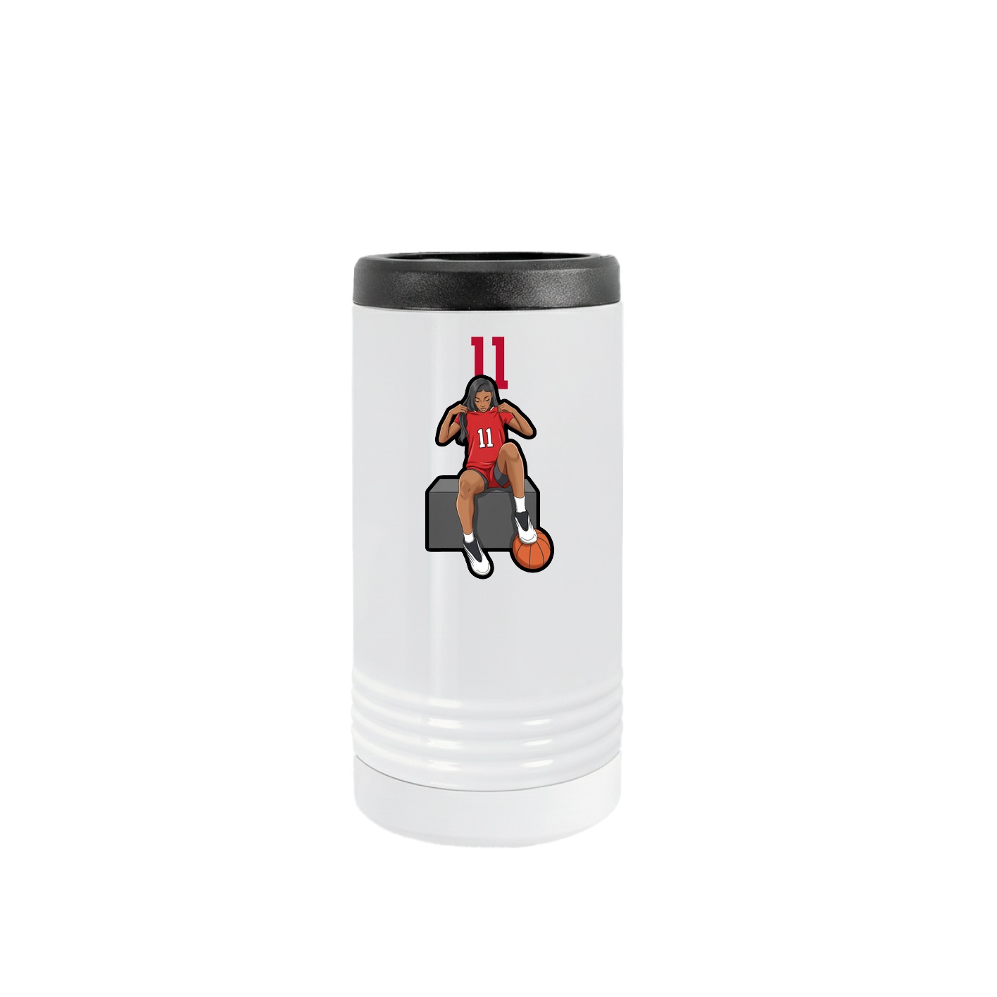 Slim Beverage Holder — Number Top in White