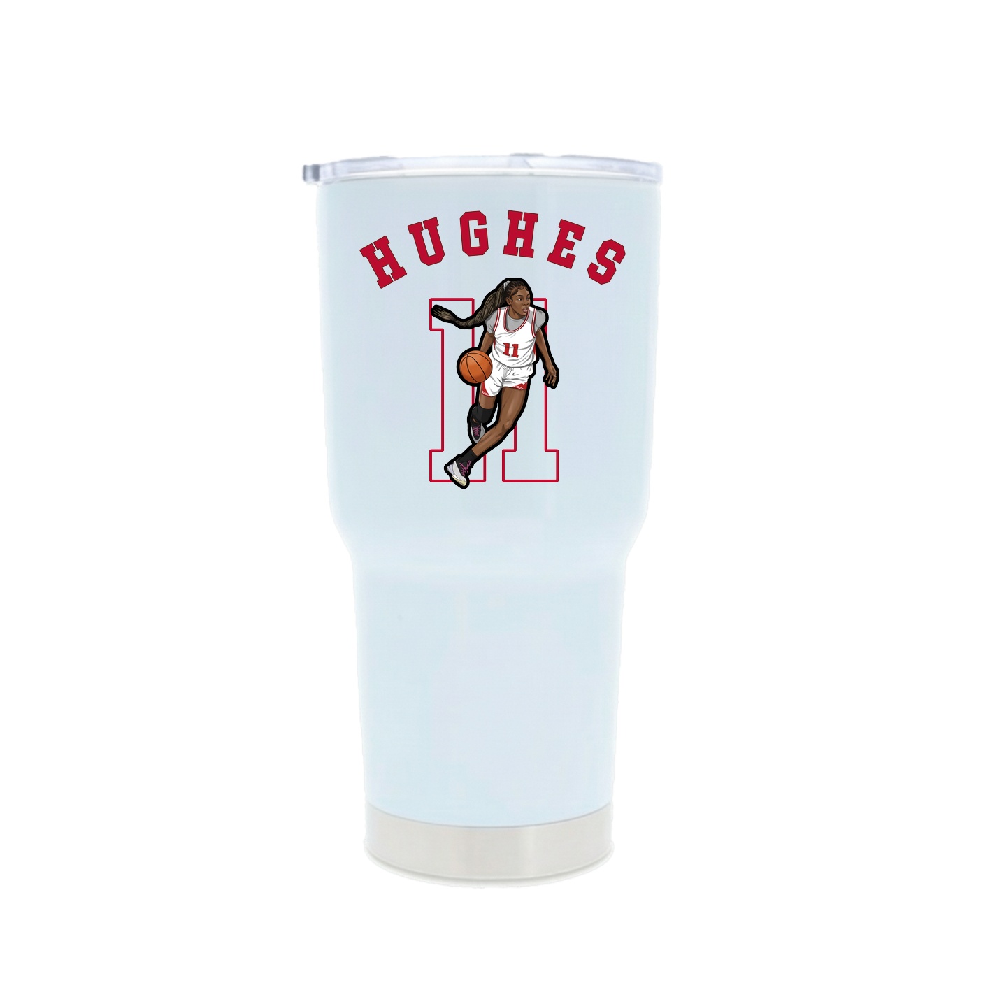 30oz Stainless Steel Tumbler — Shirsey Arch in White