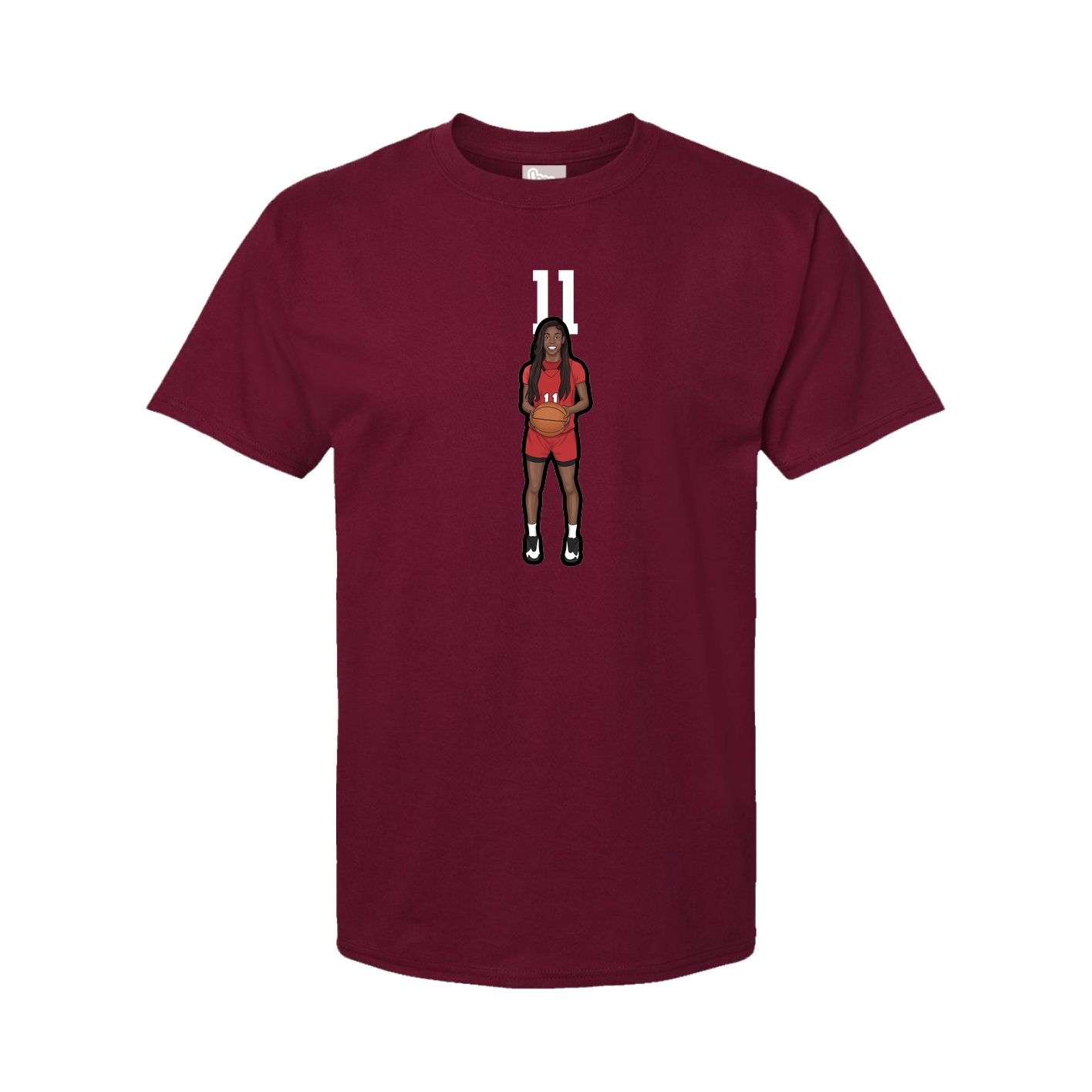 Youth Tee — Number Top in Cardinal