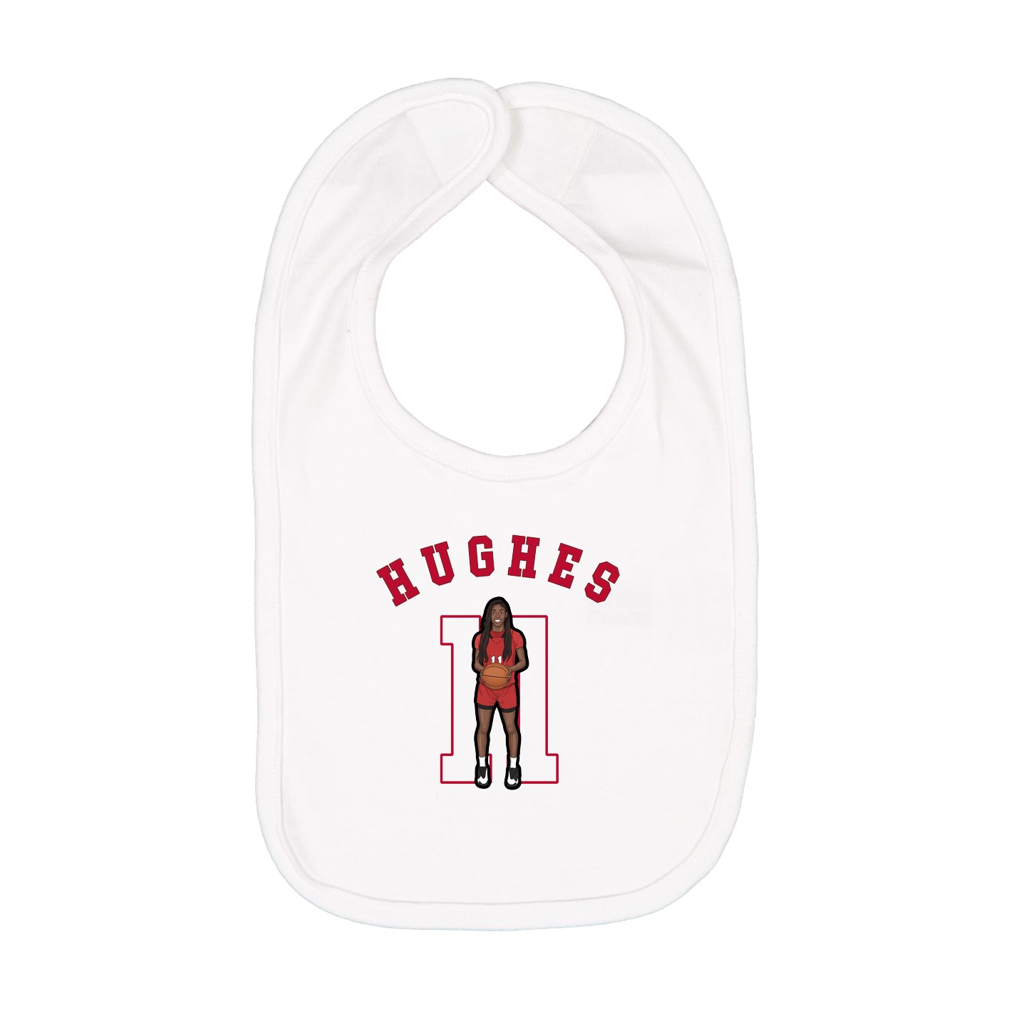 Infant Bib — Shirsey Arch in White