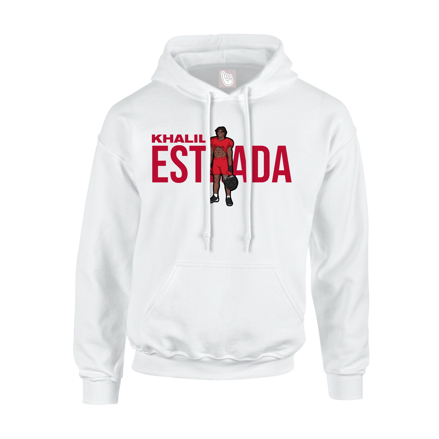 Youth Hoodie — Player Name in White