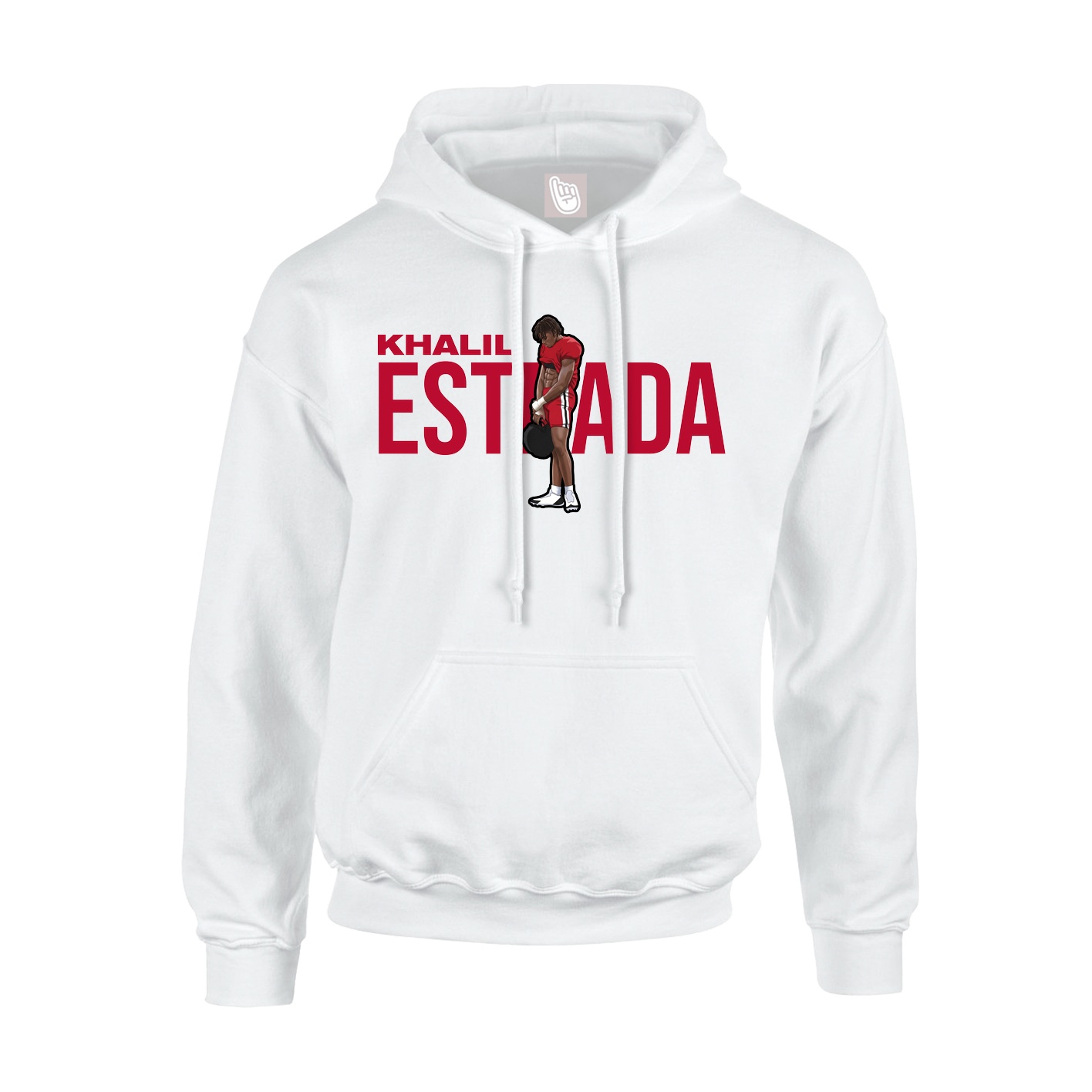 Youth Hoodie — Player Name in White