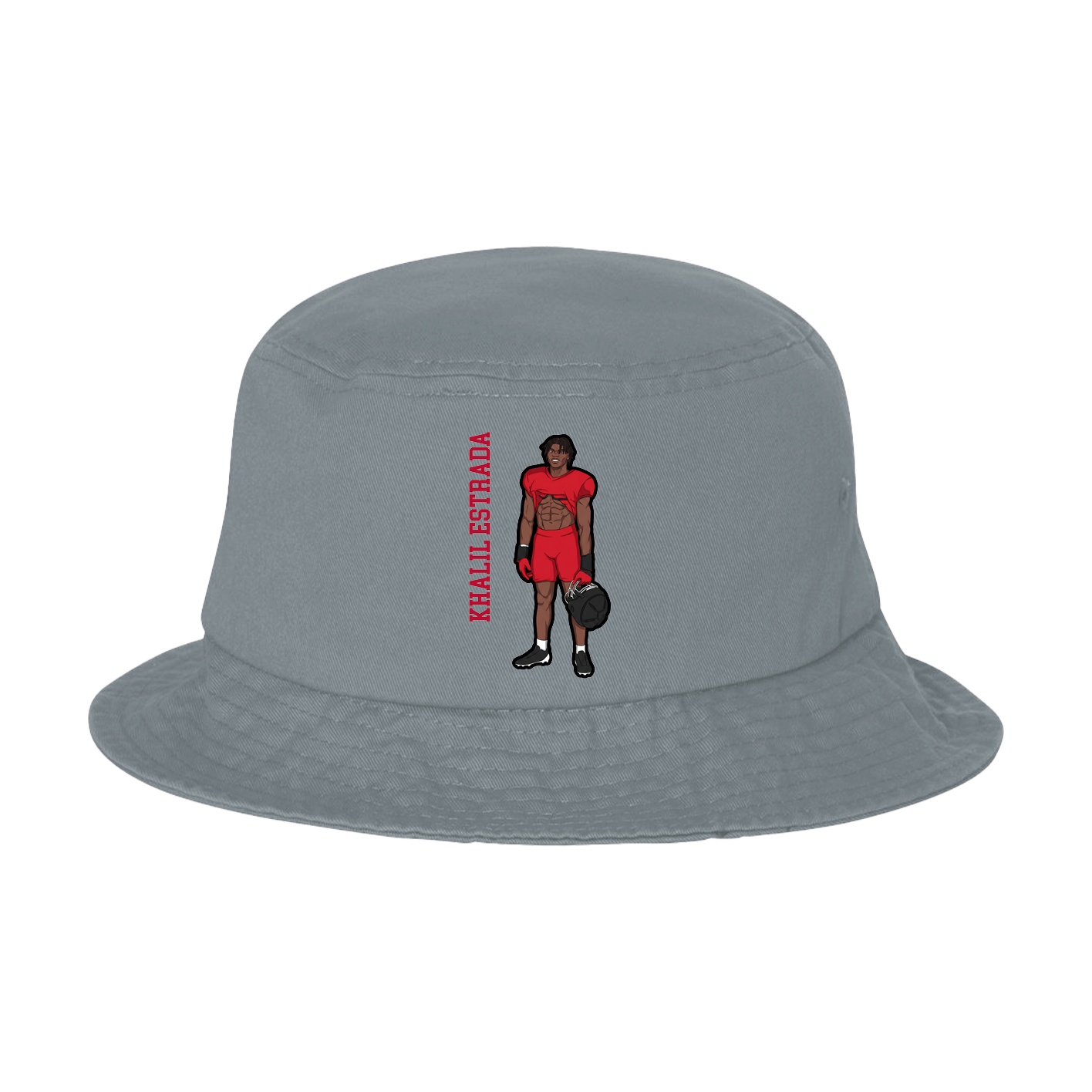 Bucket Cap — Name Vertical in Grey