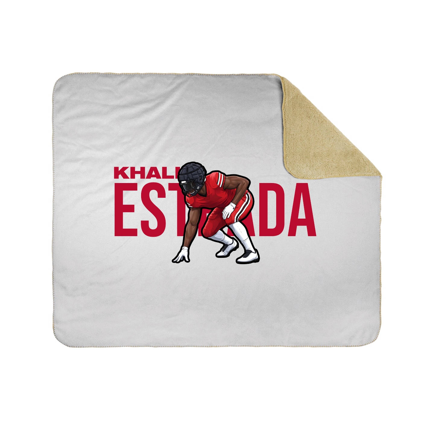 Throw Blanket — Player Name in White