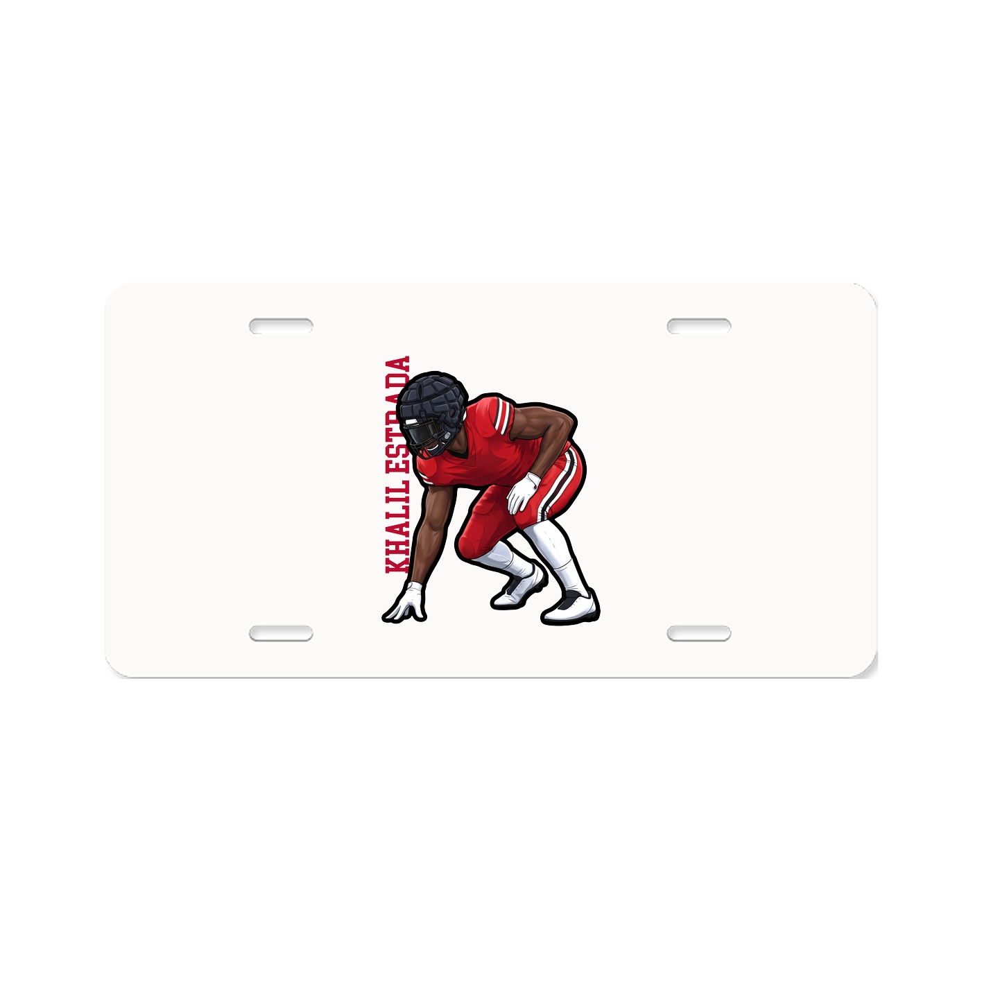 License Plate — Name Vertical in Classic