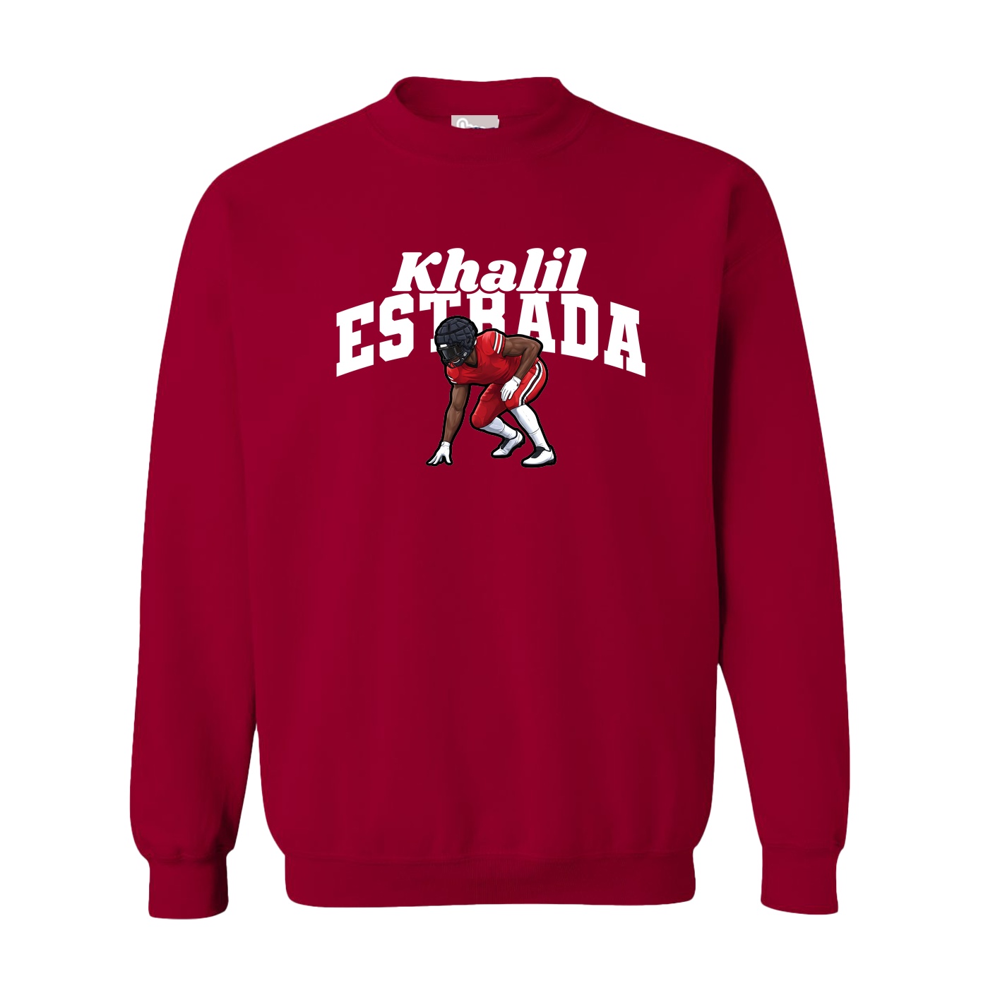 Fleece Crew — Signature Arch in Cardinal
