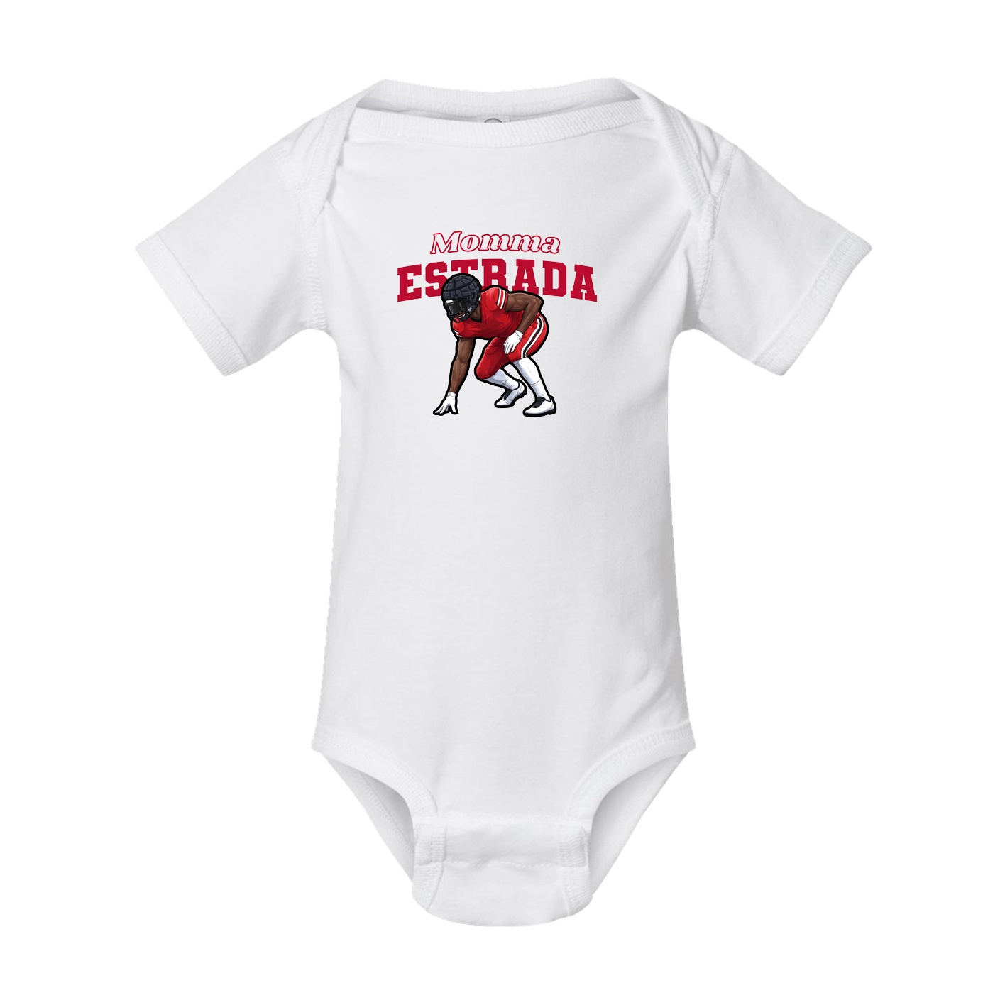 Baby Onesie — Mothers Day Block in White