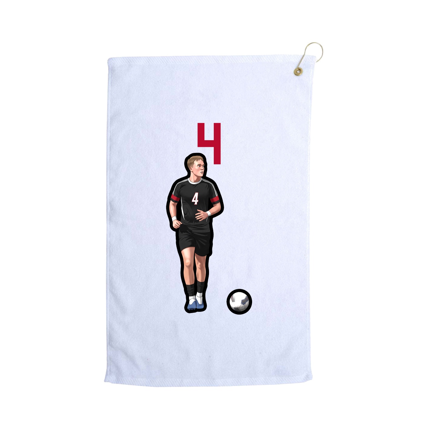 Golf Towel — Number Top in White