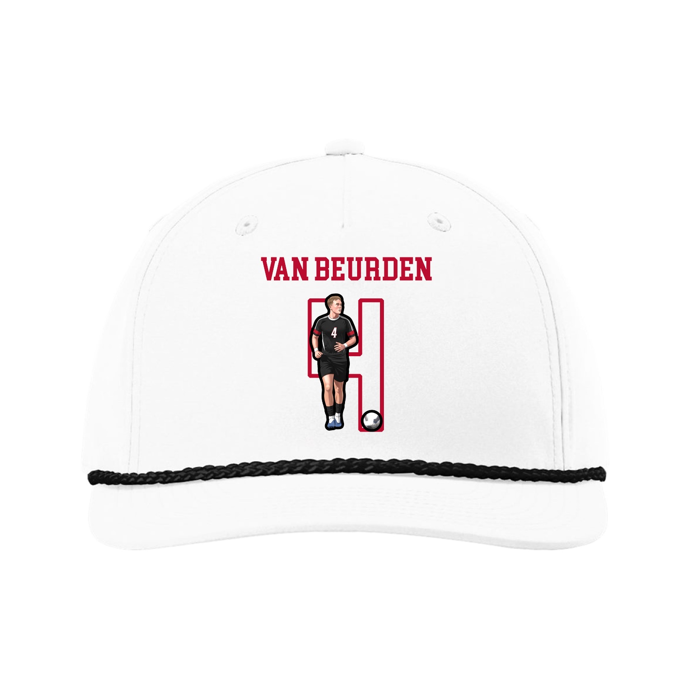 Five-Panel Classic Rope Cap — Shirsey in White
