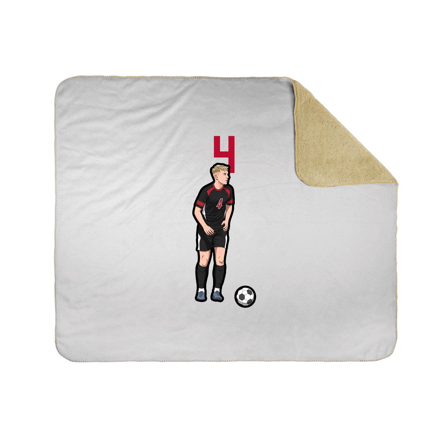 Throw Blanket — Number Top in White
