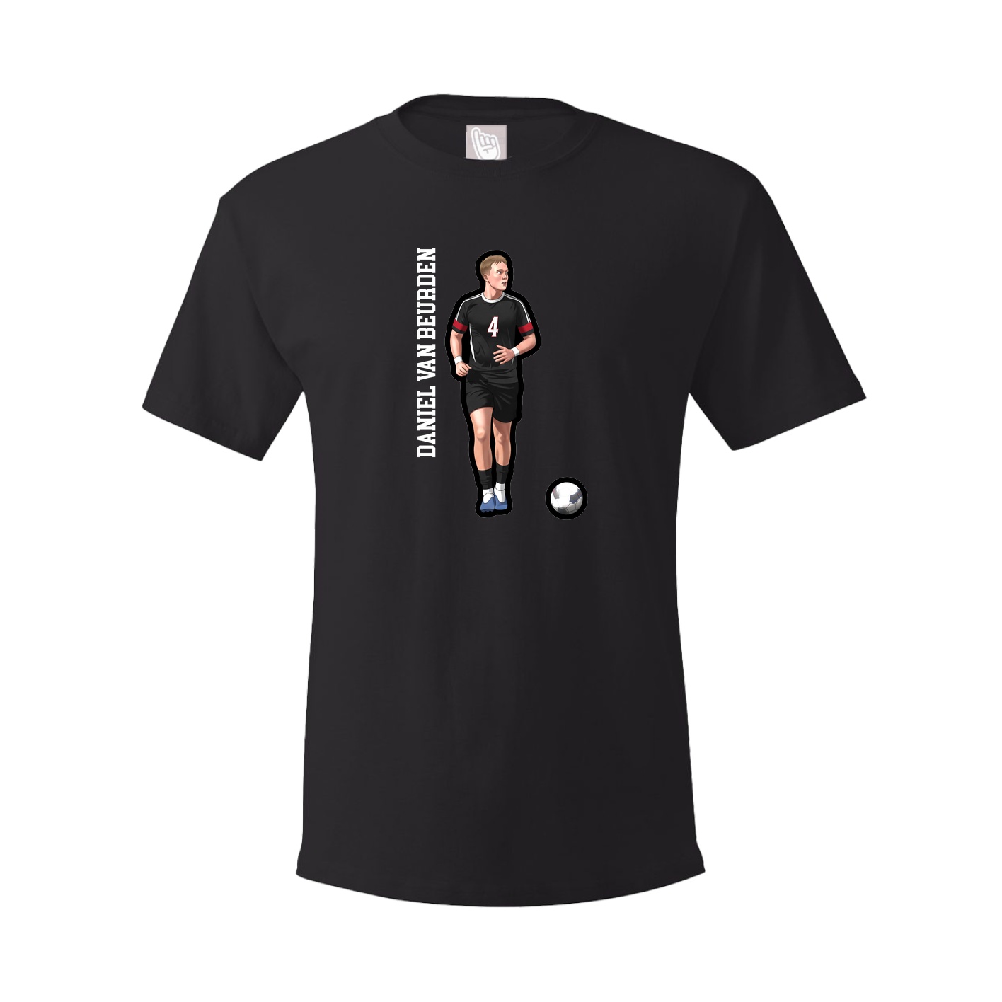 Youth Tee — Name Vertical in Black
