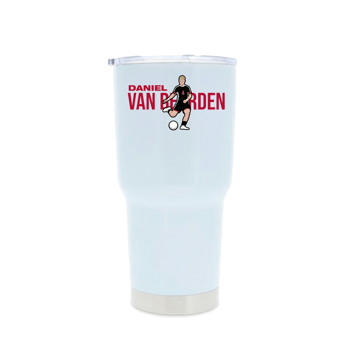 30oz Stainless Steel Tumbler — Player Name in White
