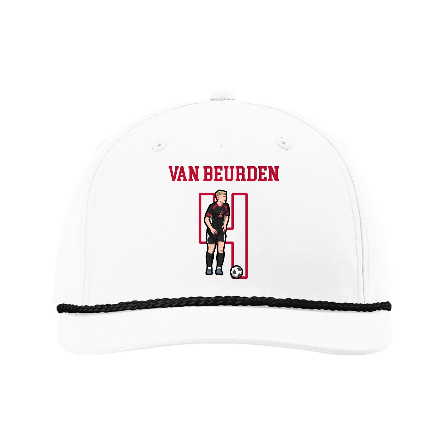 Five-Panel Classic Rope Cap — Shirsey in White