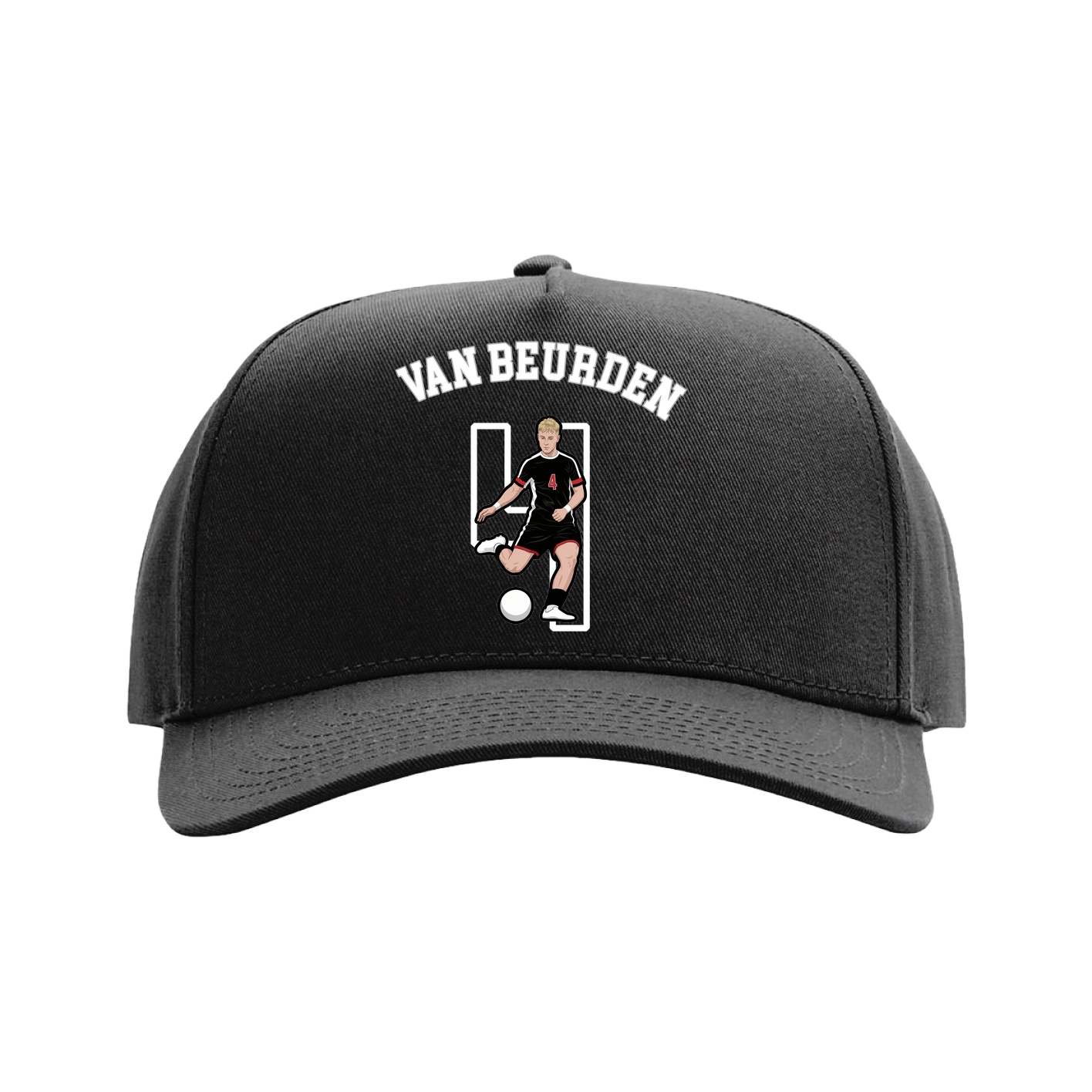 Full Fabric Five-Panel Champ Cap — Shirsey Arch in Black