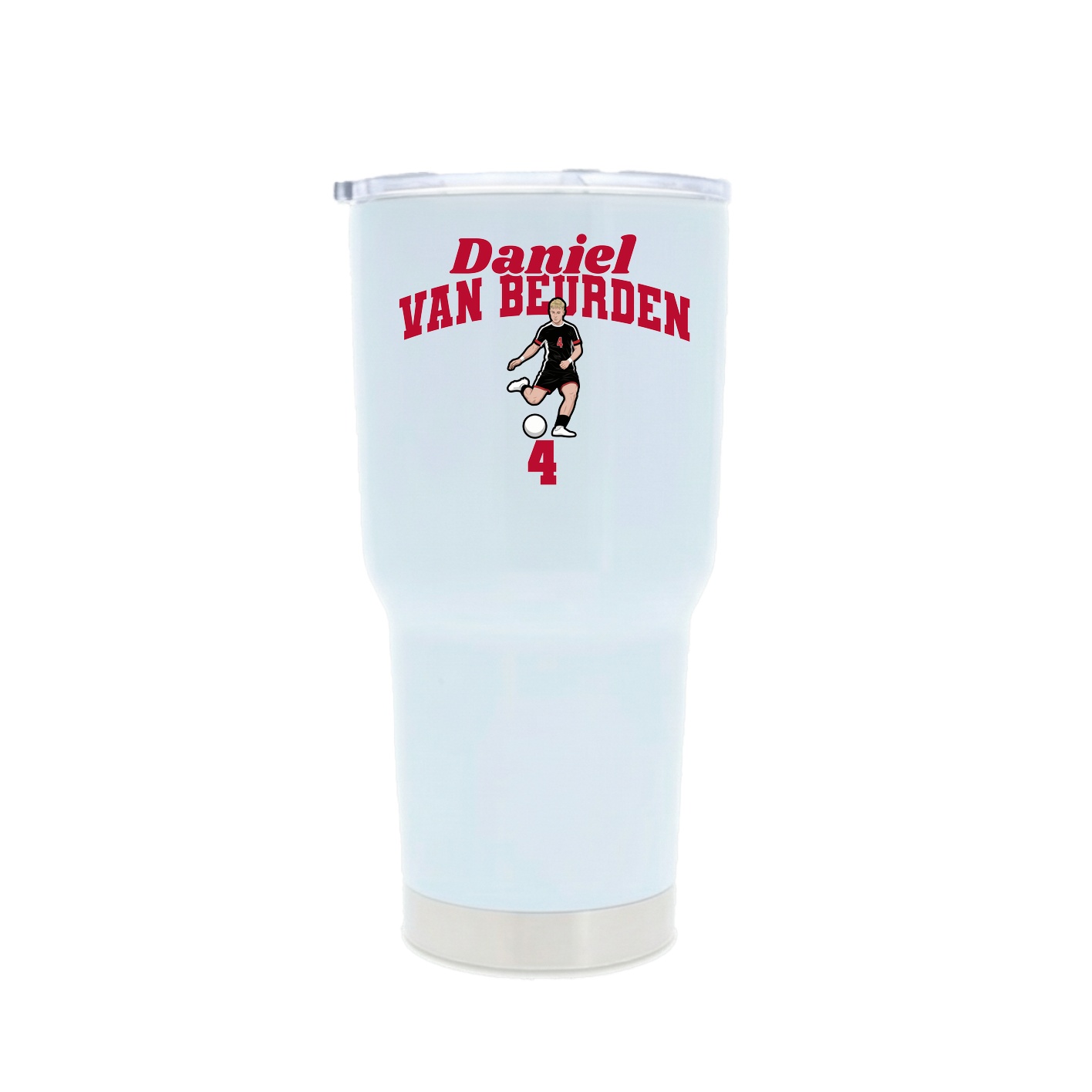 30oz Stainless Steel Tumbler — Signature Arch in White