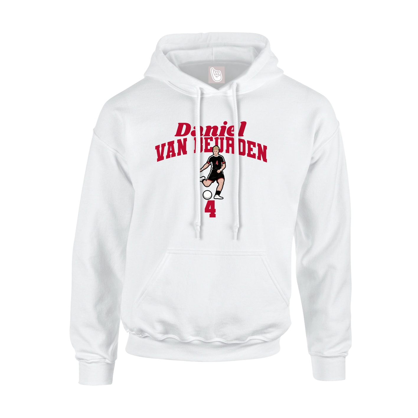 Hoodie — Signature Arch in White