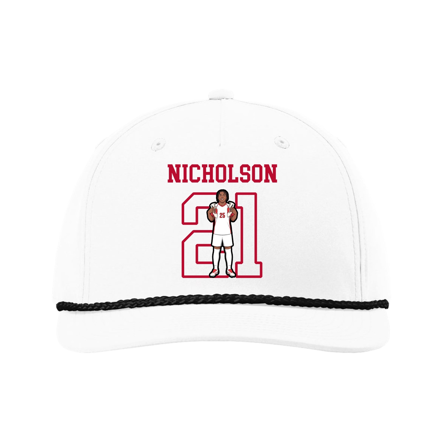 Five-Panel Classic Rope Cap — Shirsey in White