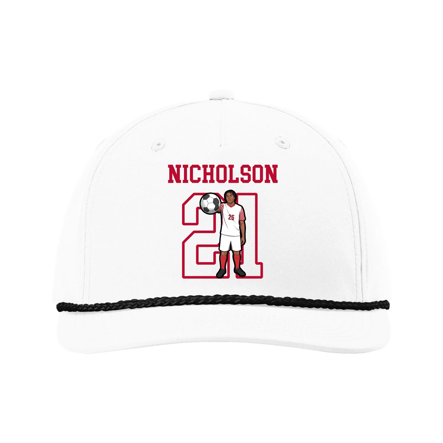 Five-Panel Classic Rope Cap — Shirsey in White