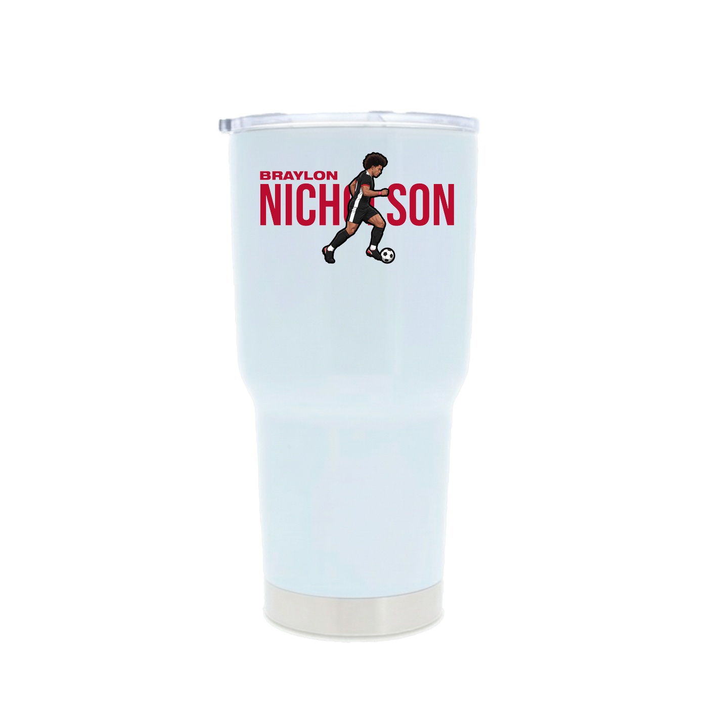 30oz Stainless Steel Tumbler — Player Name in White