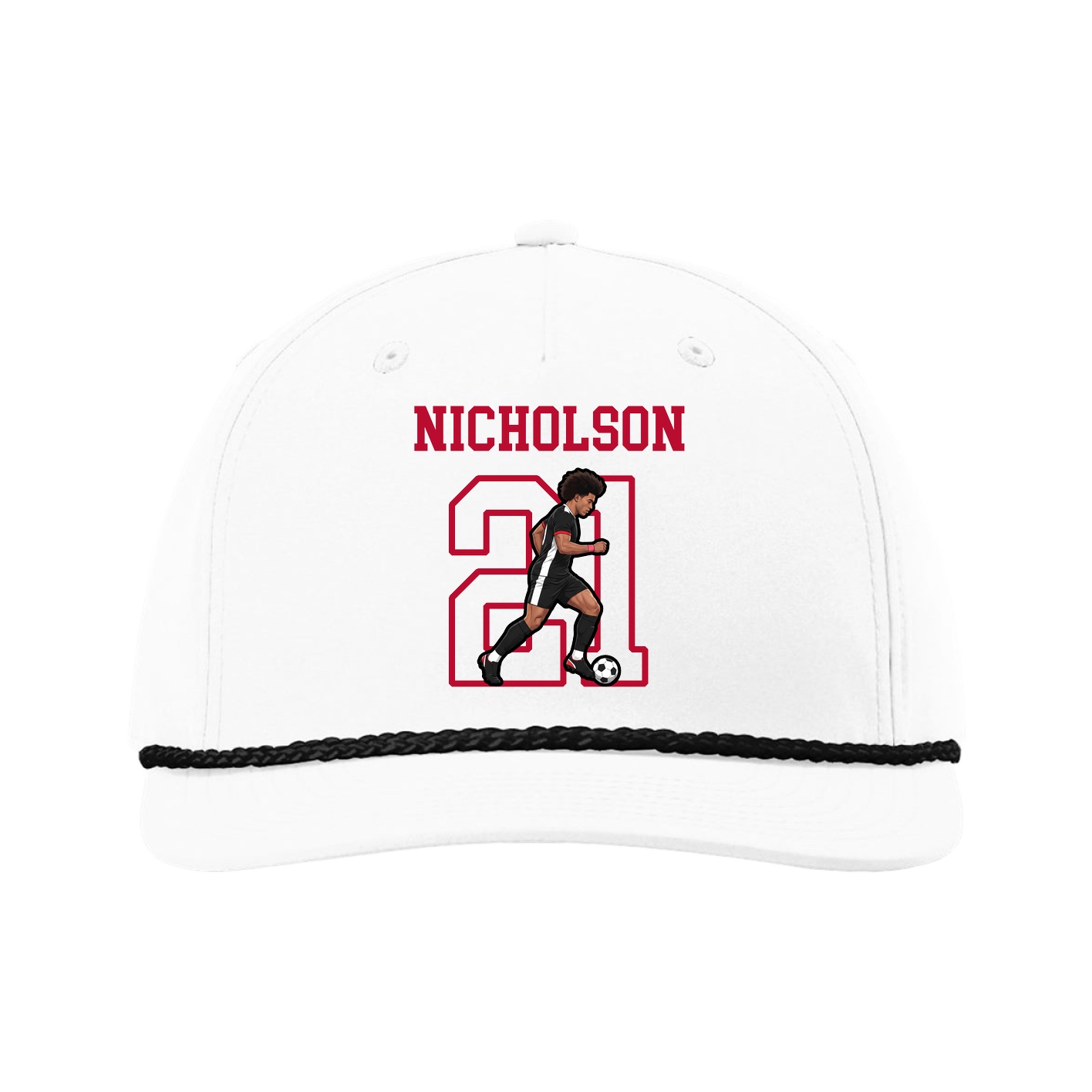 Five-Panel Classic Rope Cap — Shirsey in White