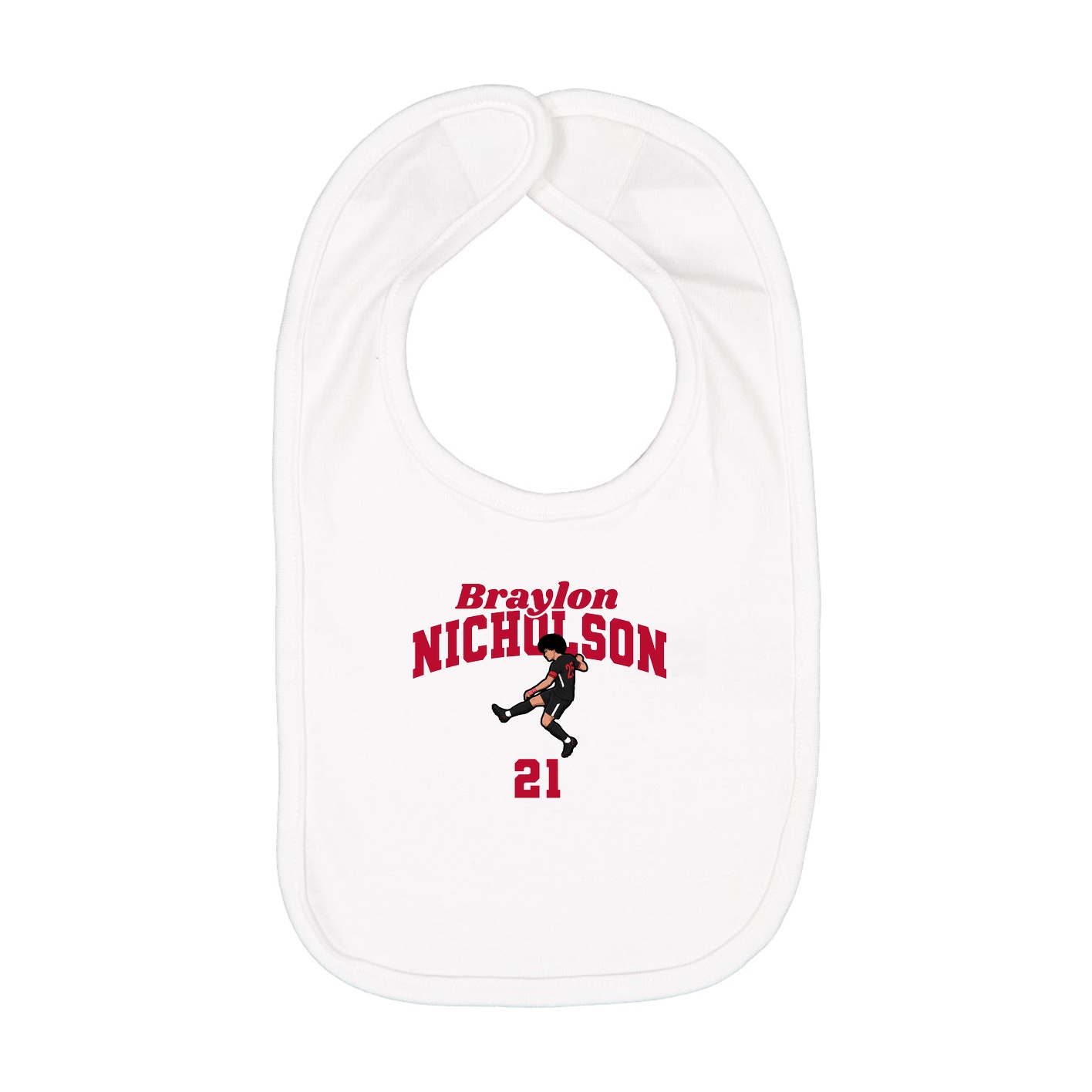 Infant Bib — Signature Arch in White