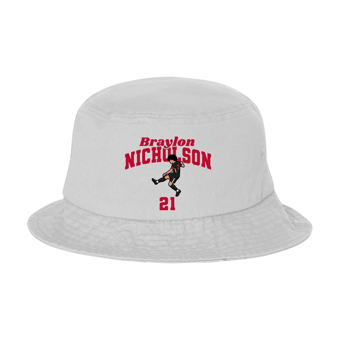 Bucket Cap — Signature Arch in White