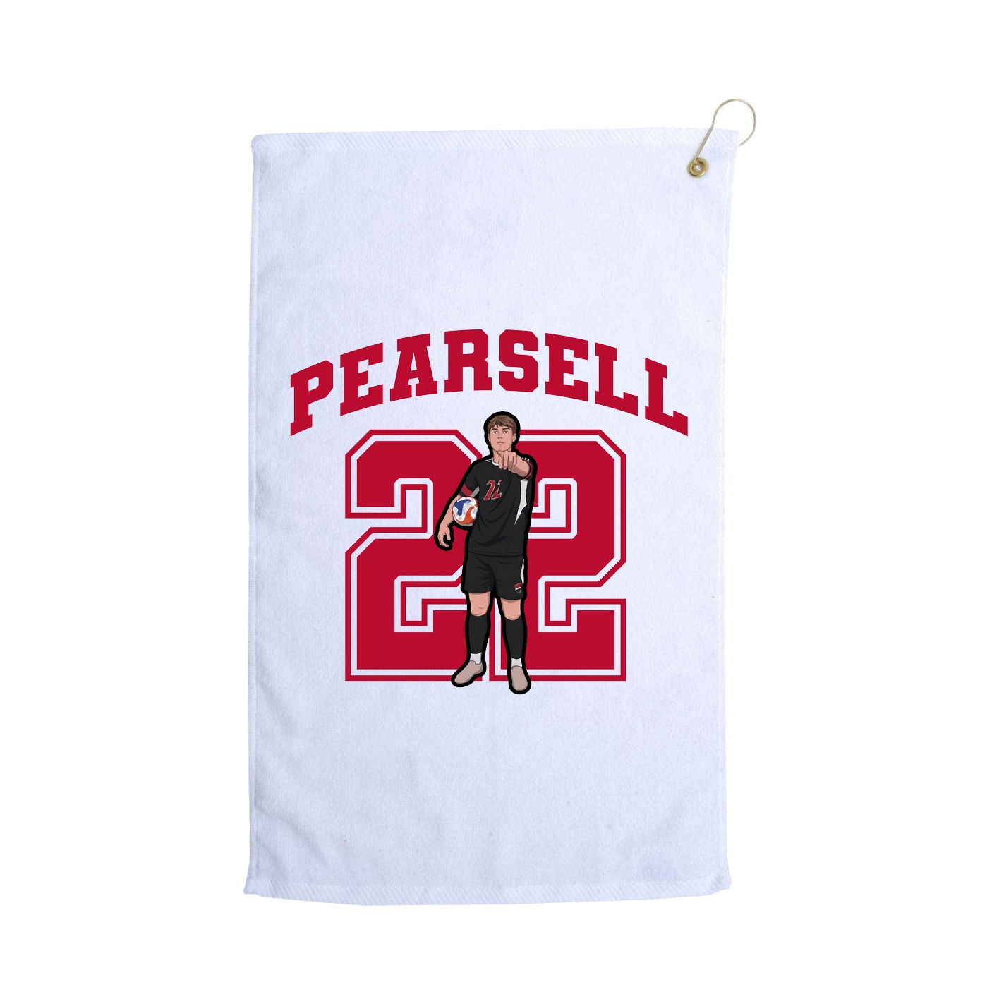 Golf Towel — Number in White