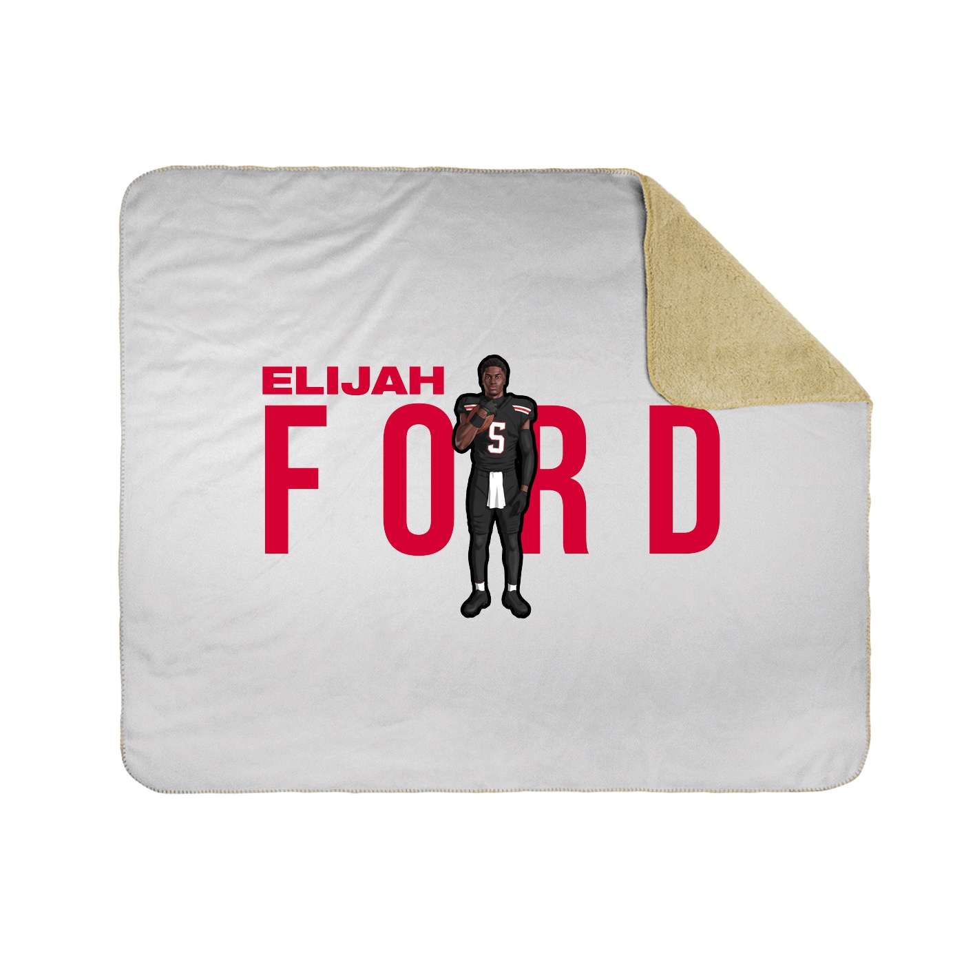 Throw Blanket — Player Name in White