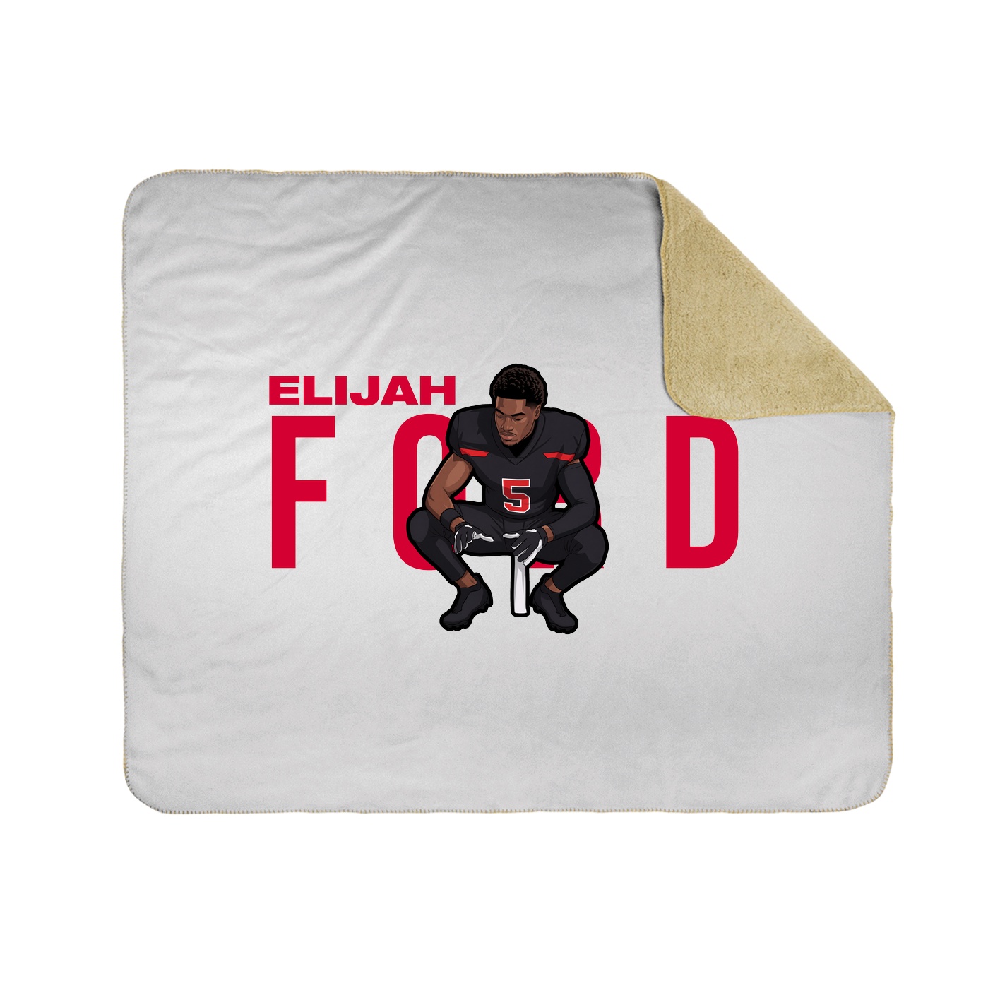 Throw Blanket — Player Name in White