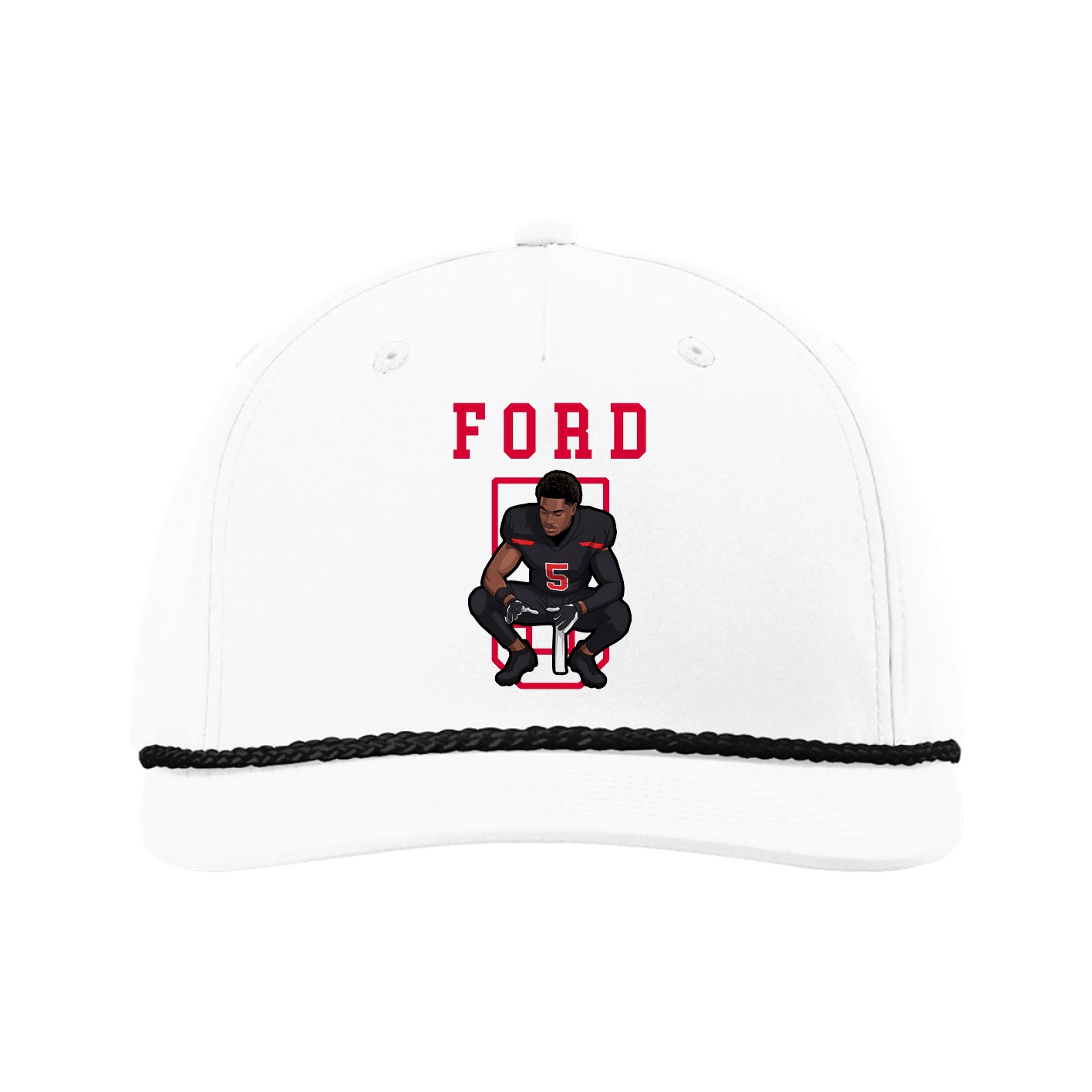 Five-Panel Classic Rope Cap — Shirsey in White