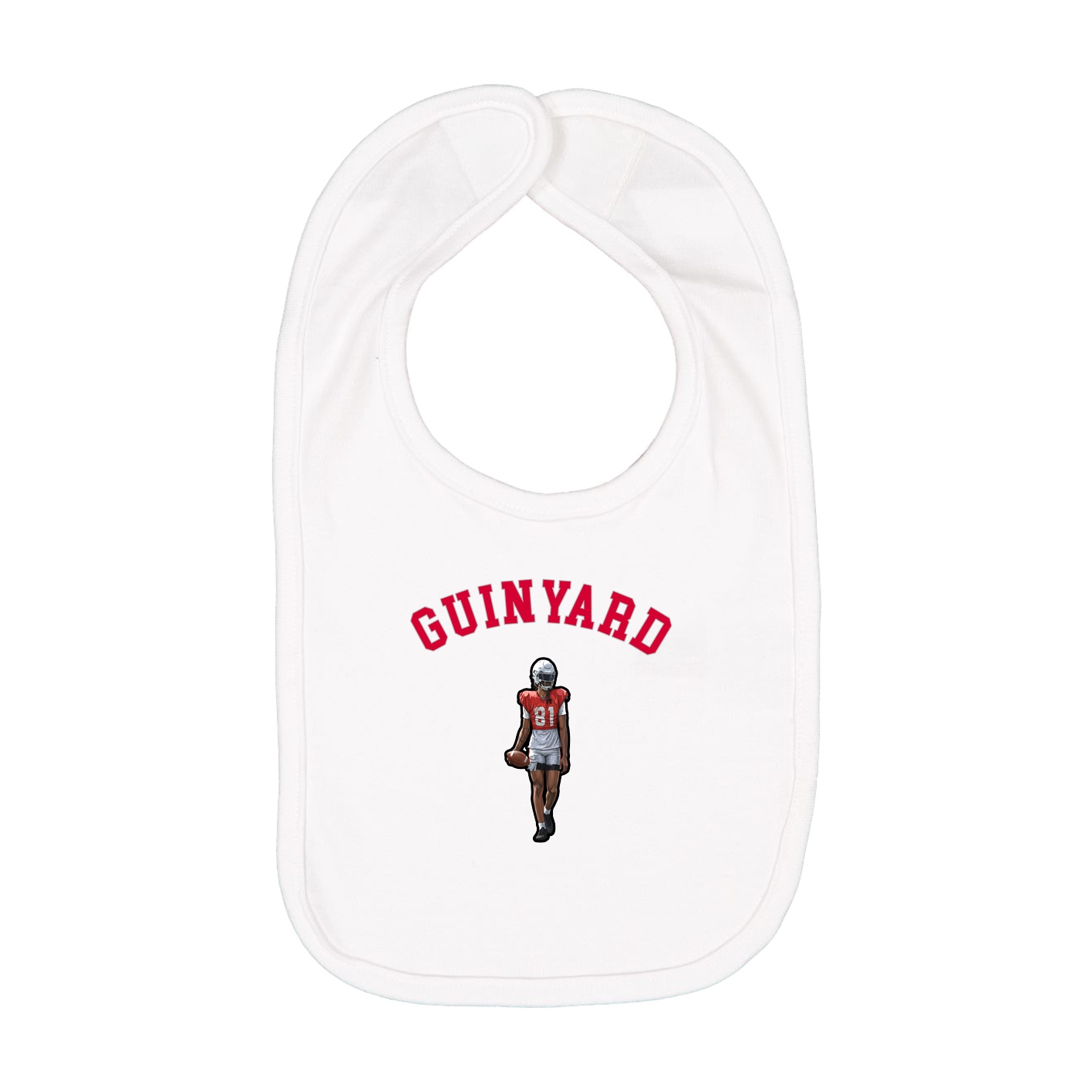 Infant Bib — Shirsey Arch in White