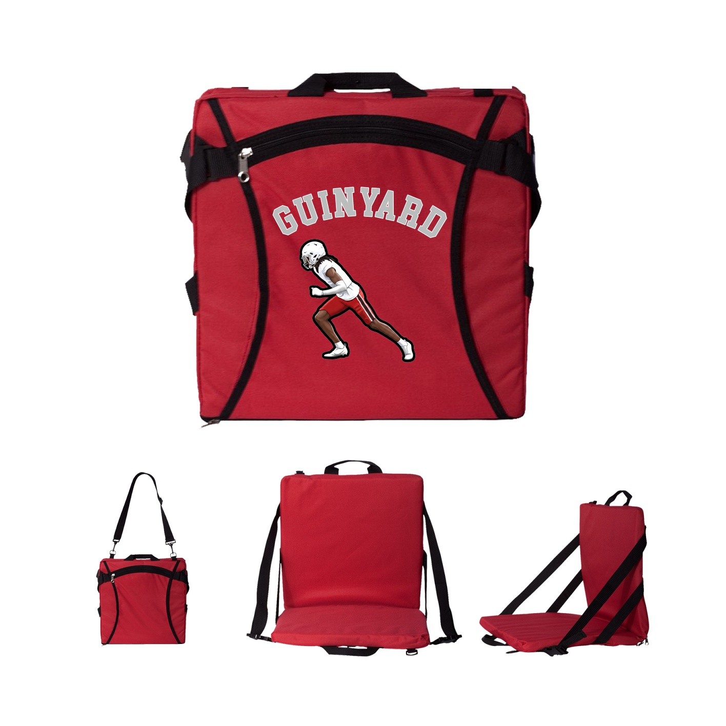 Folding Stadium Seat — Shirsey Arch in Red