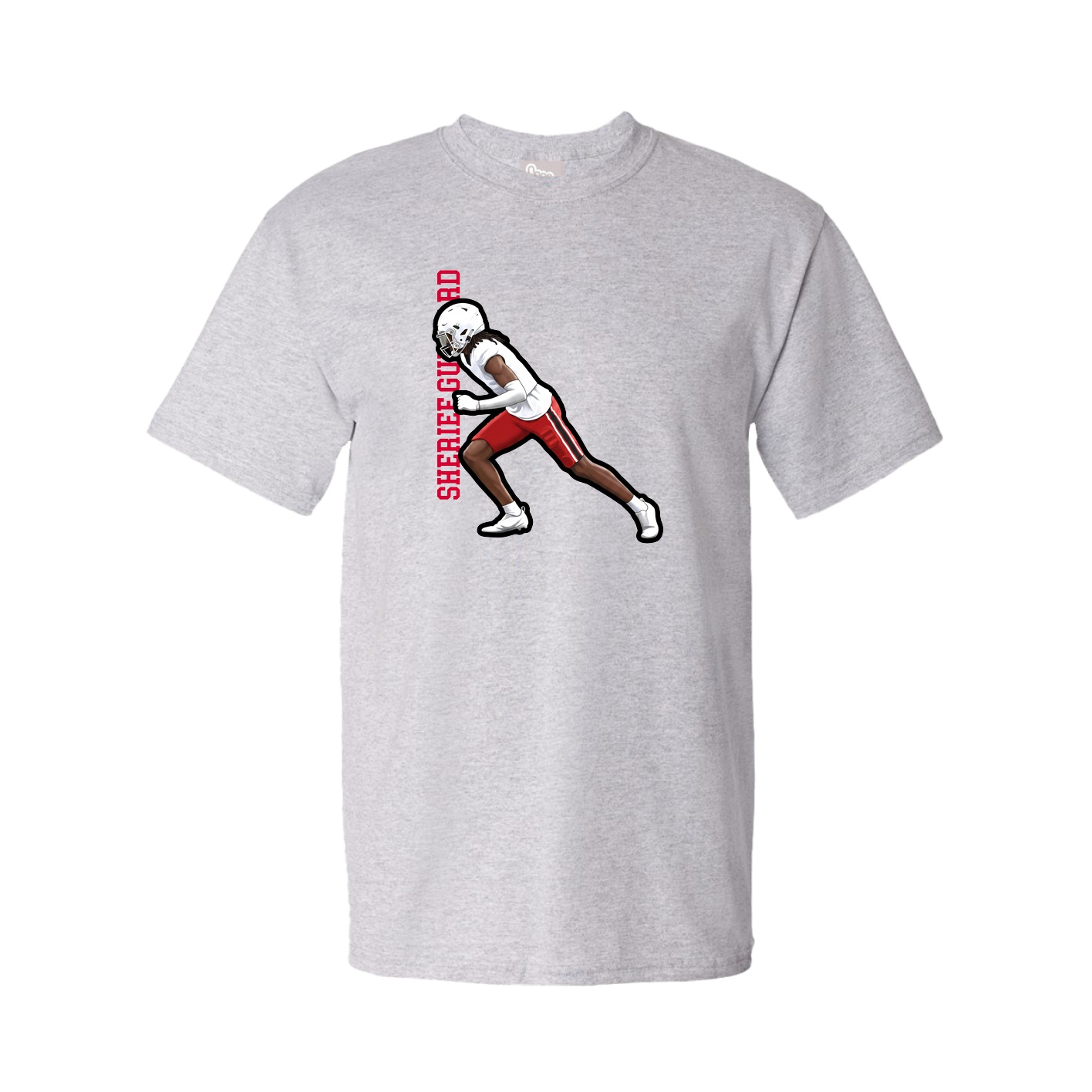 Tee — Name Vertical in Grey