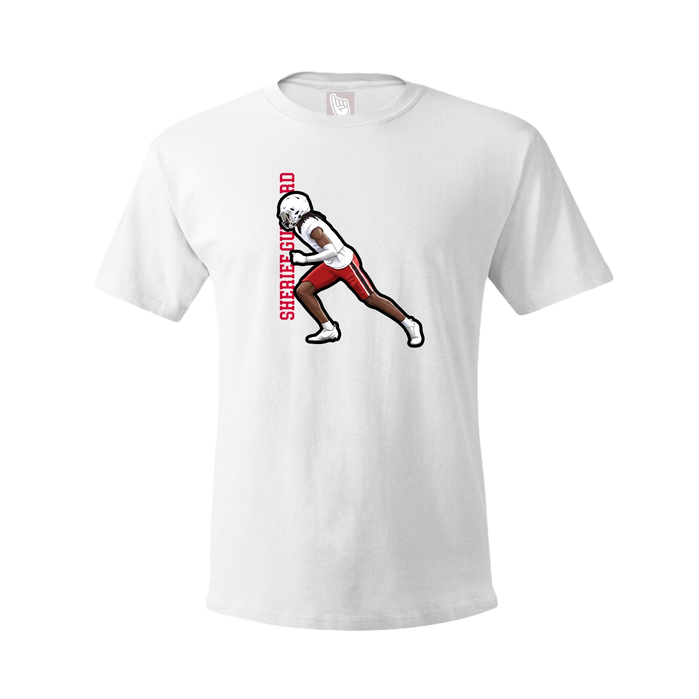 Youth Tee — Name Vertical in White
