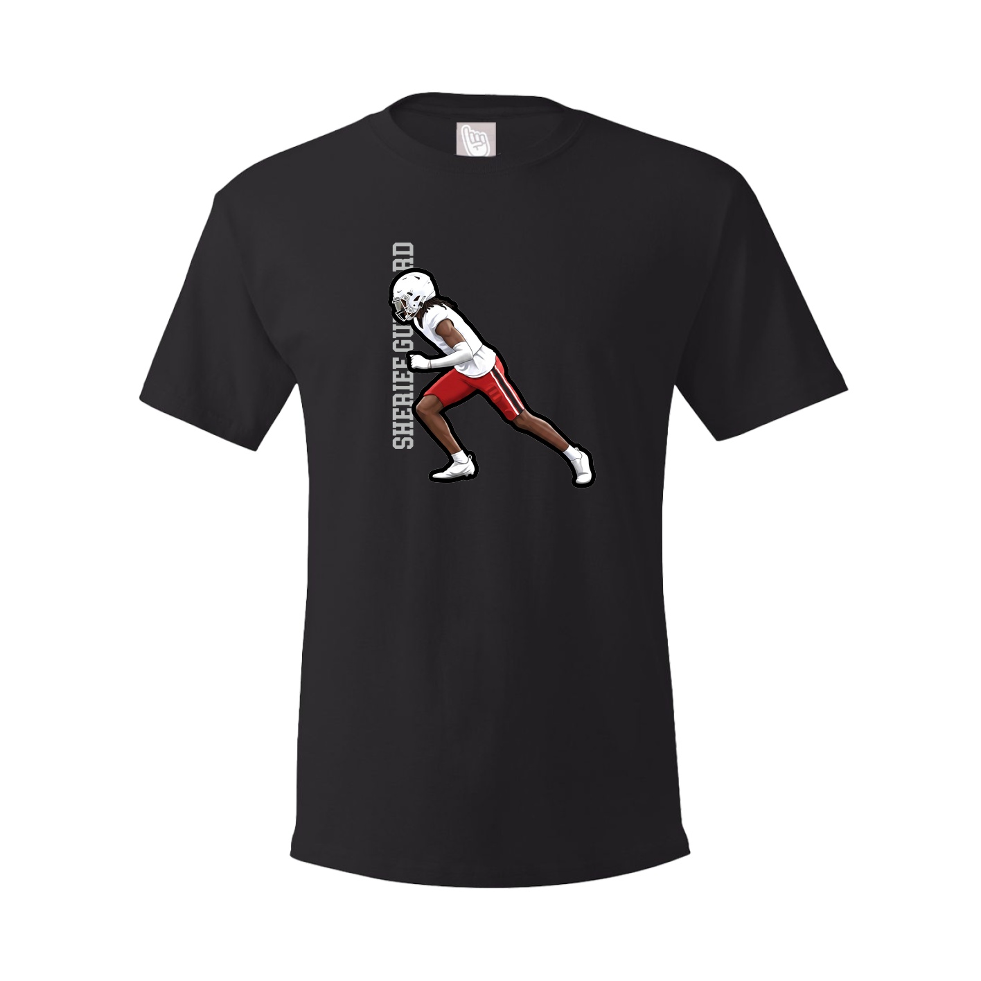 Youth Tee — Name Vertical in Black