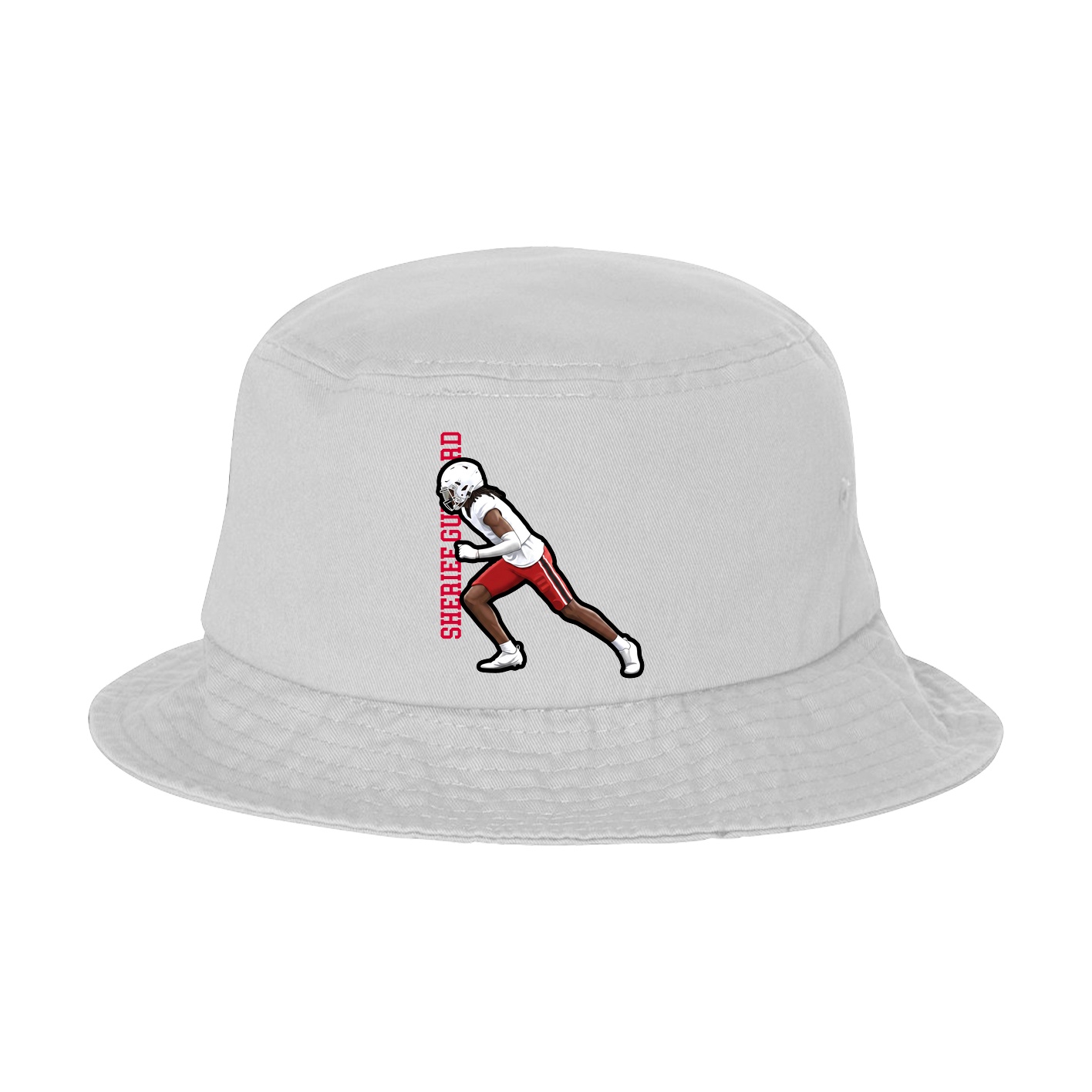 Bucket Cap — Name Vertical in White