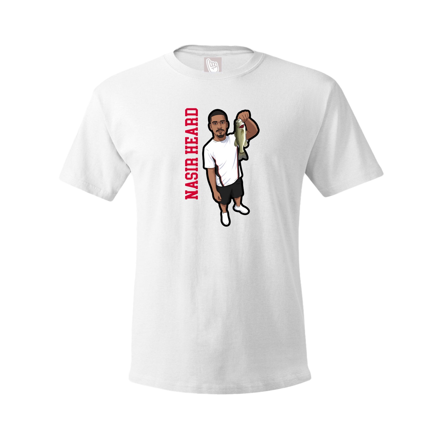 Youth Tee — Name Vertical in White