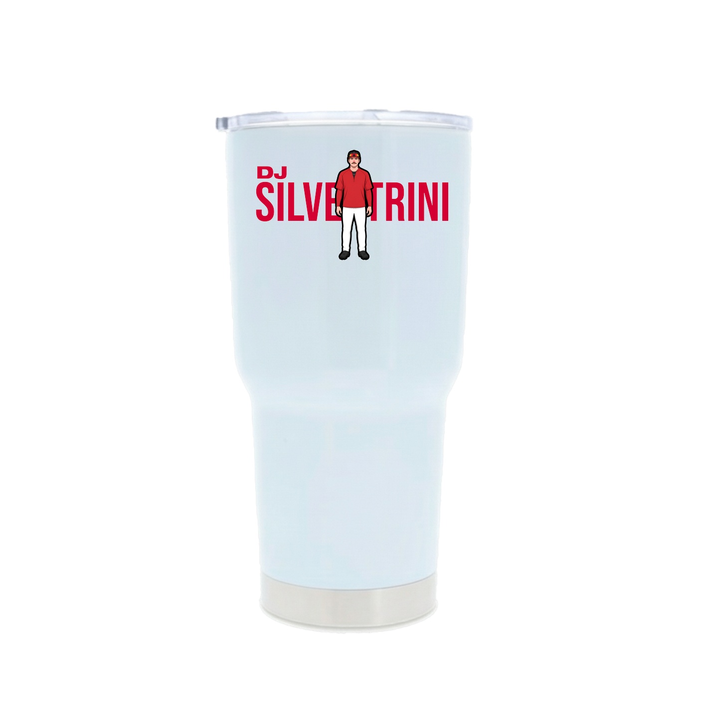 30oz Stainless Steel Tumbler — Player Name in White