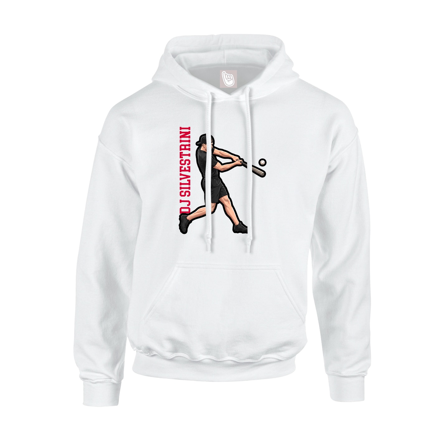 Hoodie — Name Vertical in White