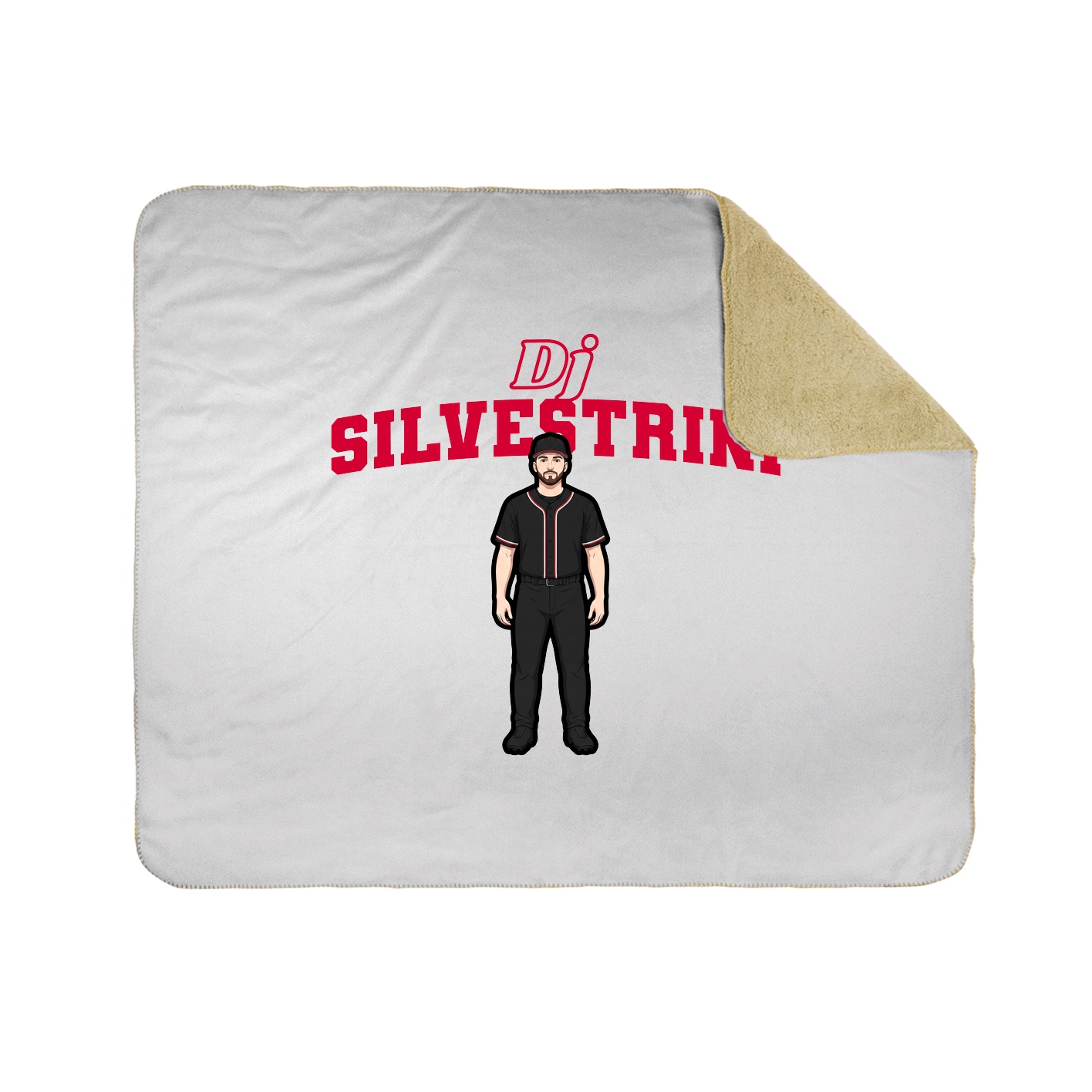 Throw Blanket — Name Arch in White