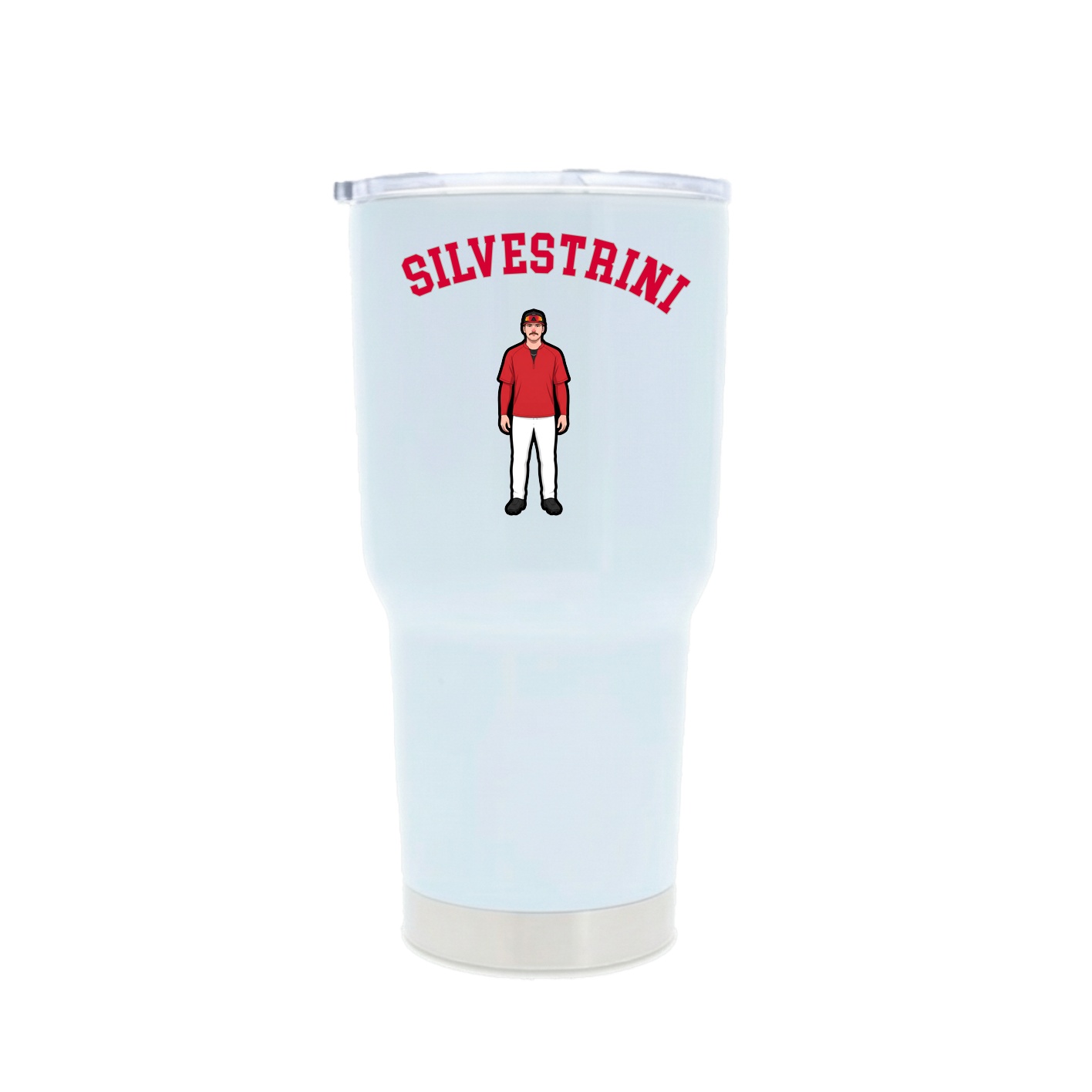 30oz Stainless Steel Tumbler — Shirsey Arch in White