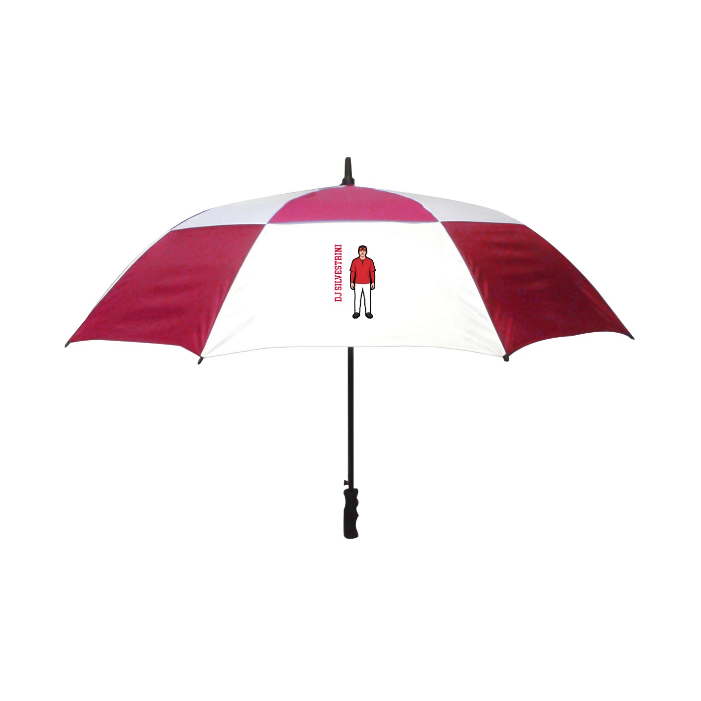 Golf Umbrella — Name Vertical in Red