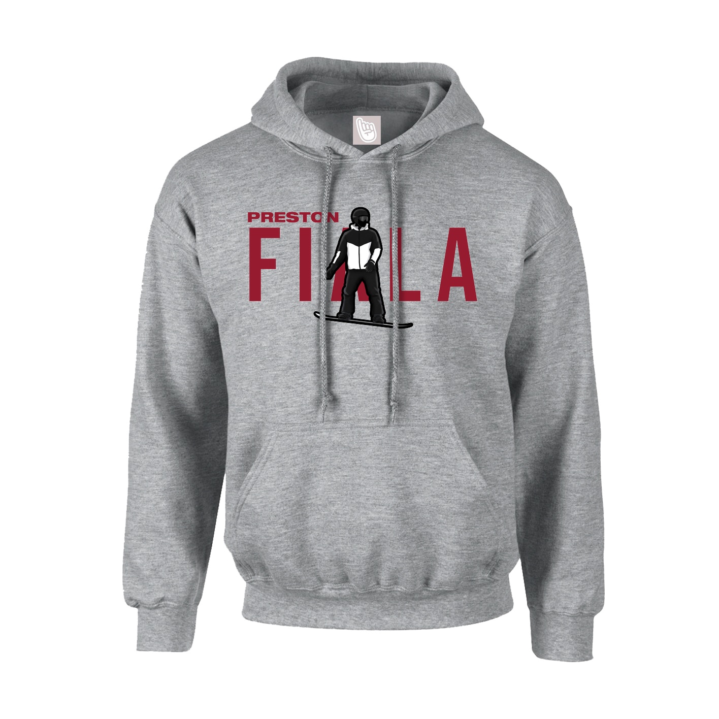 Hoodie — Player Name in Grey