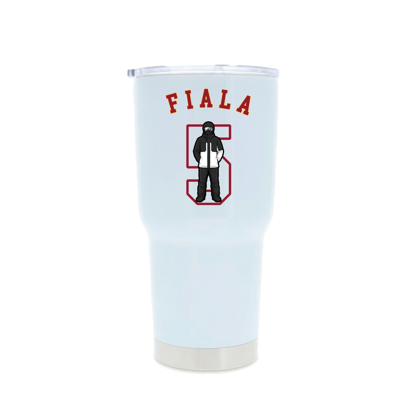 30oz Stainless Steel Tumbler — Shirsey Arch in White