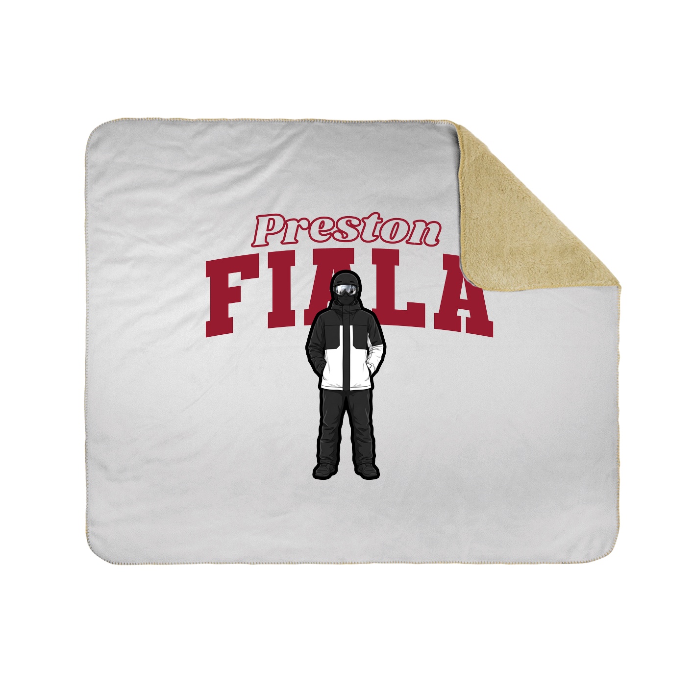 Throw Blanket — Name Arch in White